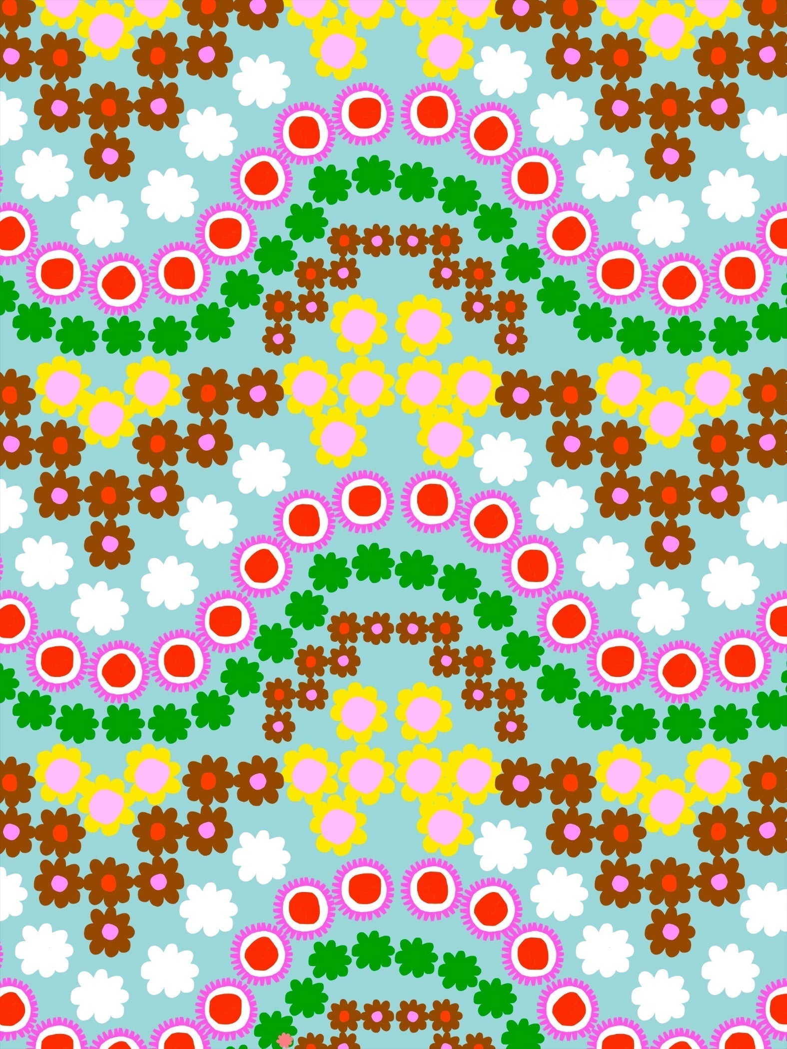 Flower Power (light) cotton linen (CUT PIECE 3M $40)