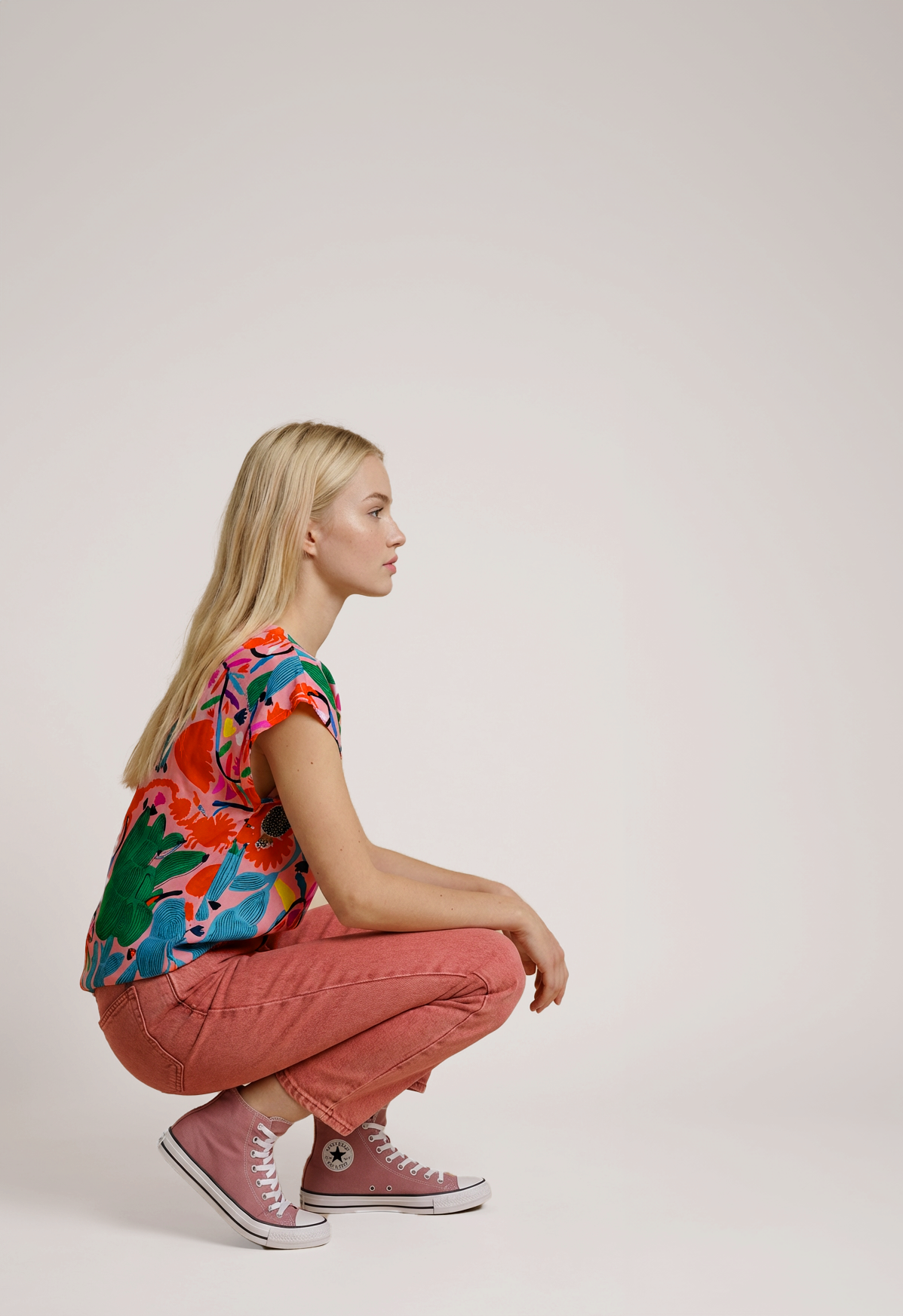 Scorpio Cactus cotton linen top