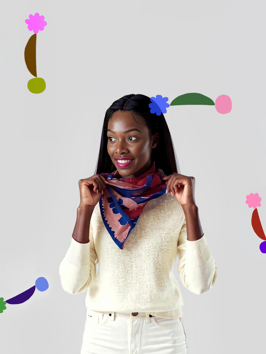 The Stitch Play Patchwork  95% cotton 5% Silk Scarf