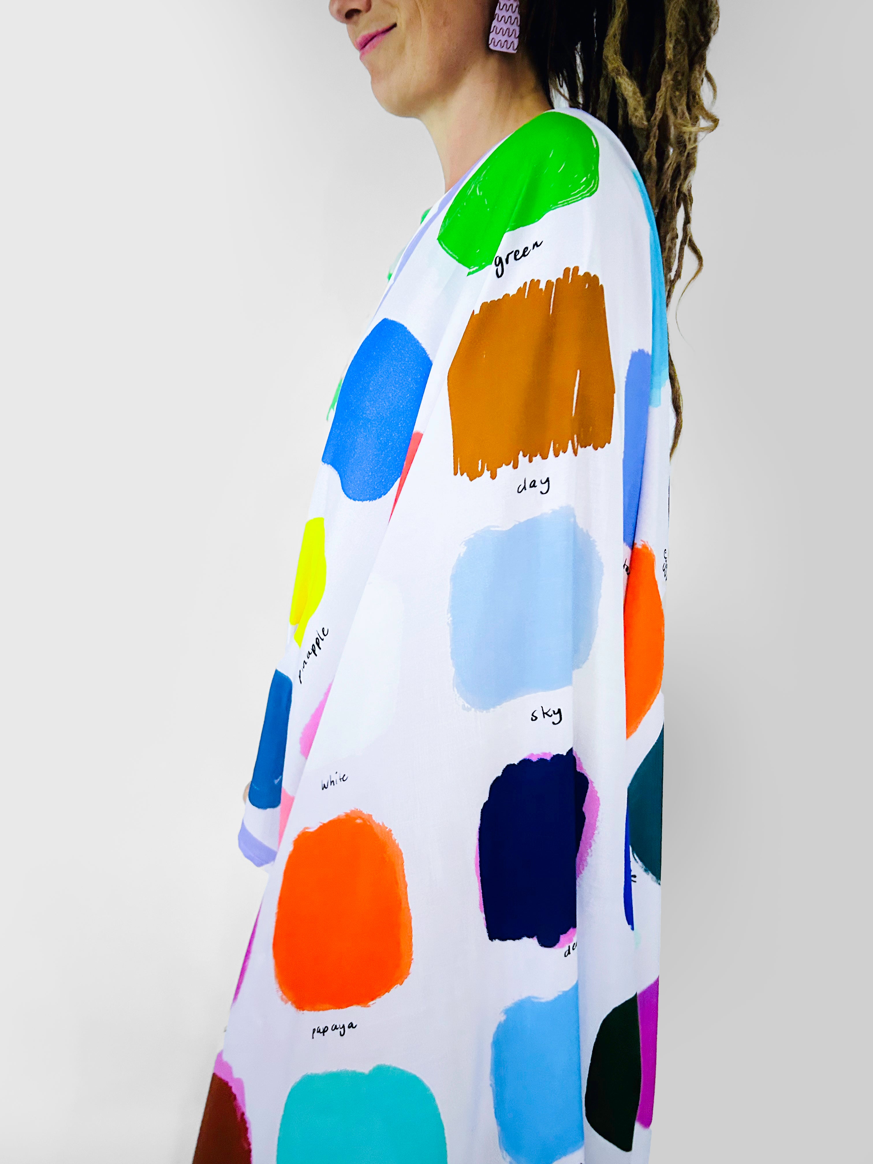 Colour Swatches 95% cotton 5% Silk Scarf/Sarong