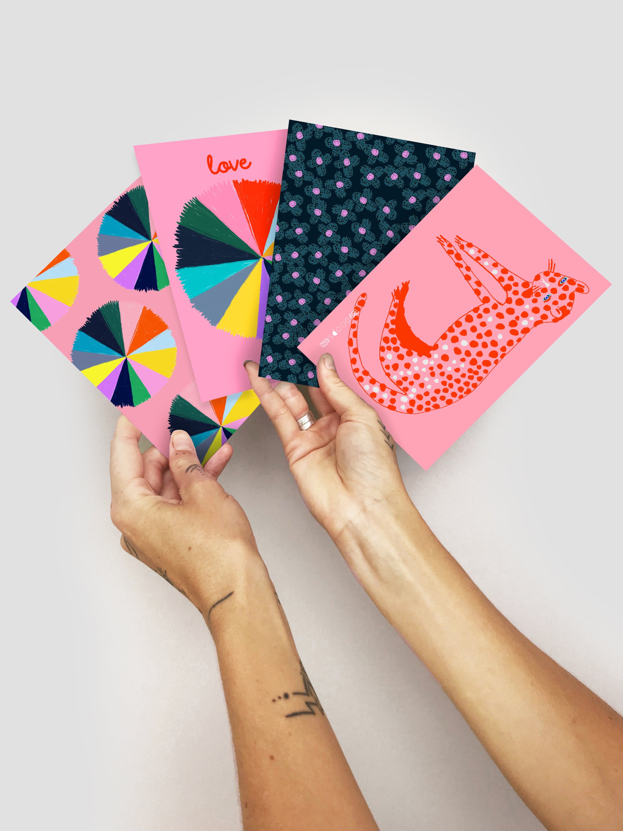 Pinky Leopard (large) A5 Postcard (4630617129056)