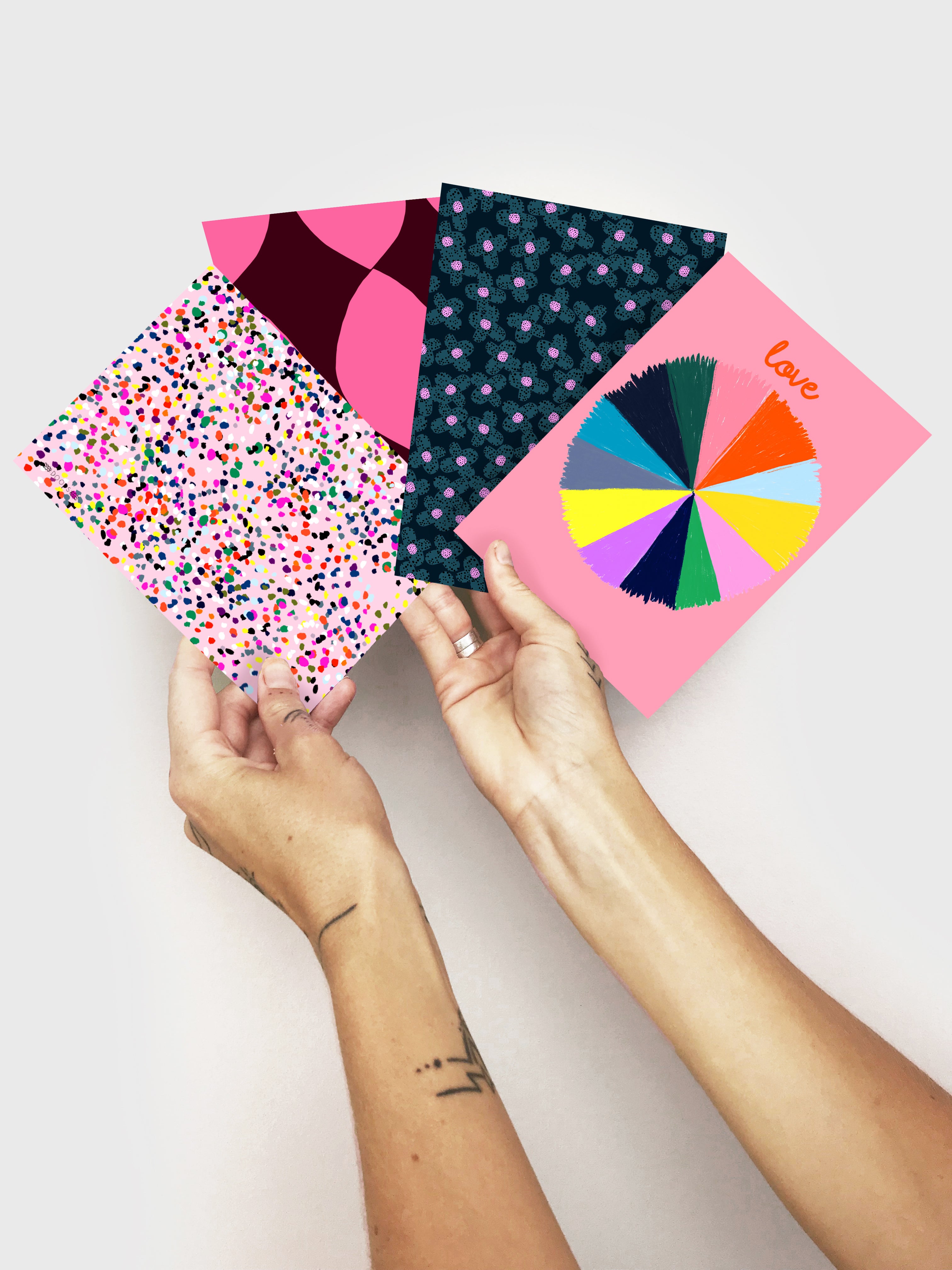 Colour Love Wheel (large) A5 Postcard (4629545975904)