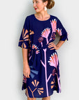 Protea dress with tie 100% cotton (one left) (2093582090336)