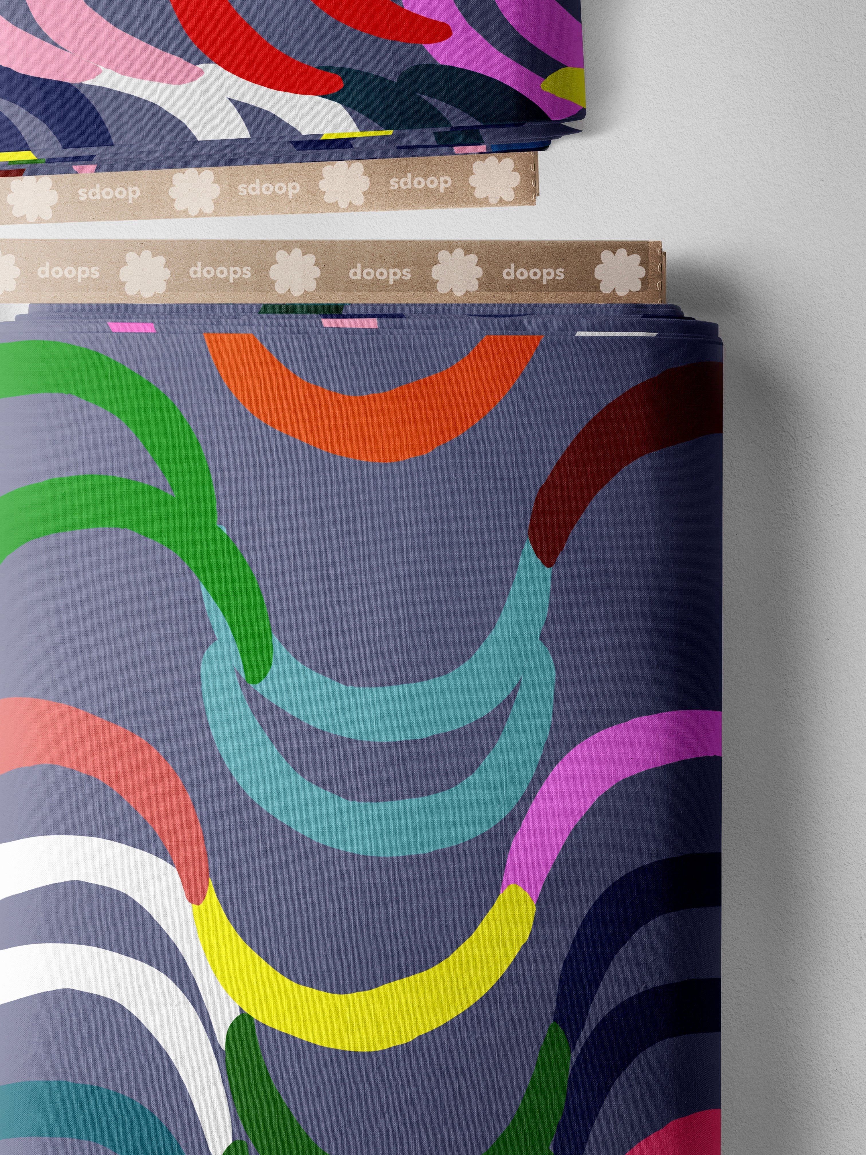 Colourful Ripples 100% cotton (CUT PIECE .60CM $4)