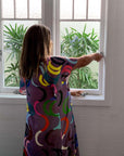 LAST ONES Colourful Ripples Dress 100% Lawn Cotton