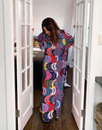 LAST ONES Colourful Ripples Dress 100% Lawn Cotton