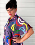 LAST ONES Colourful Ripples Dress 100% Lawn Cotton