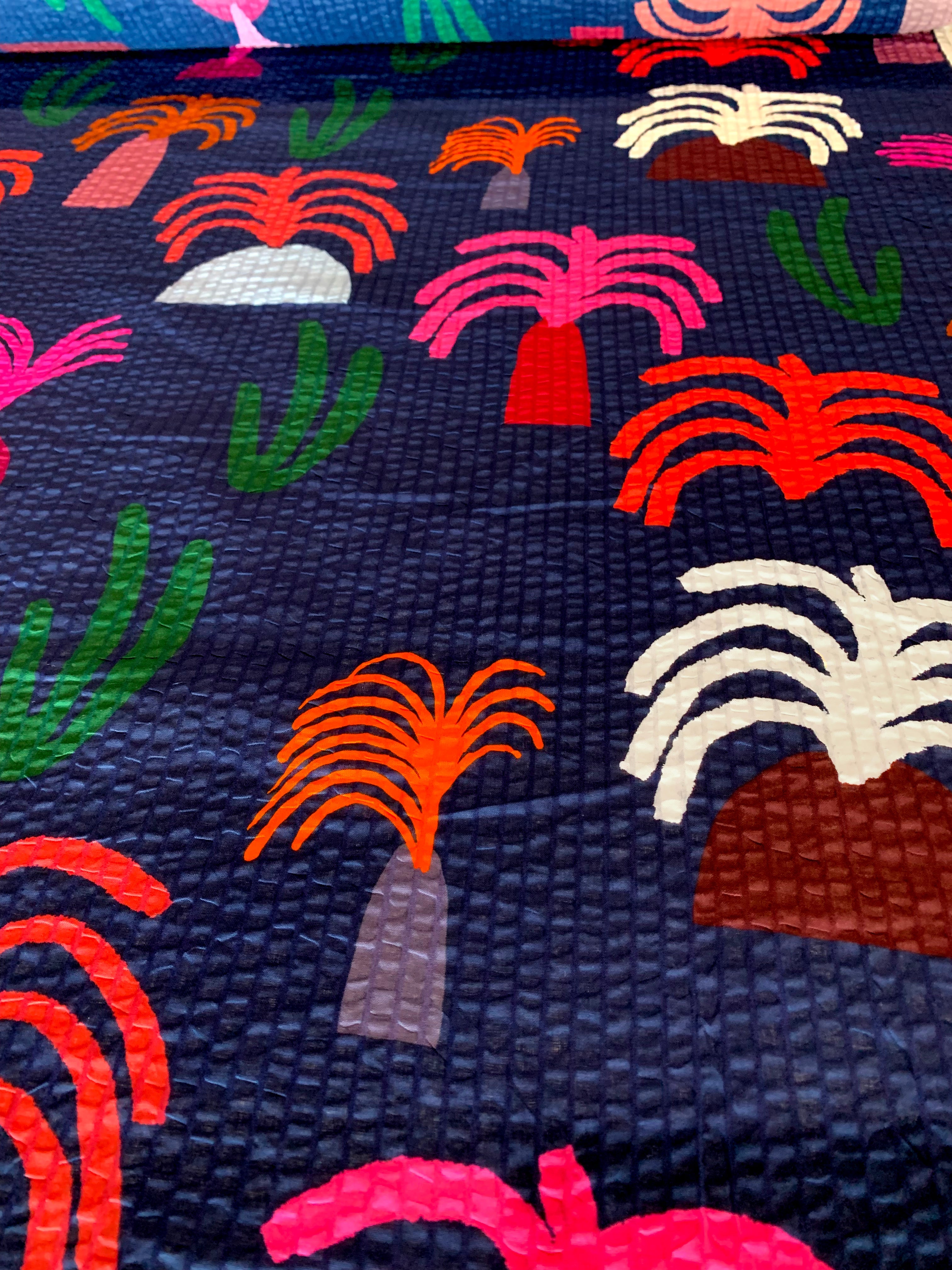 Palm Valley Cotton Seersucker (CUT PIECE  60 CM $8)