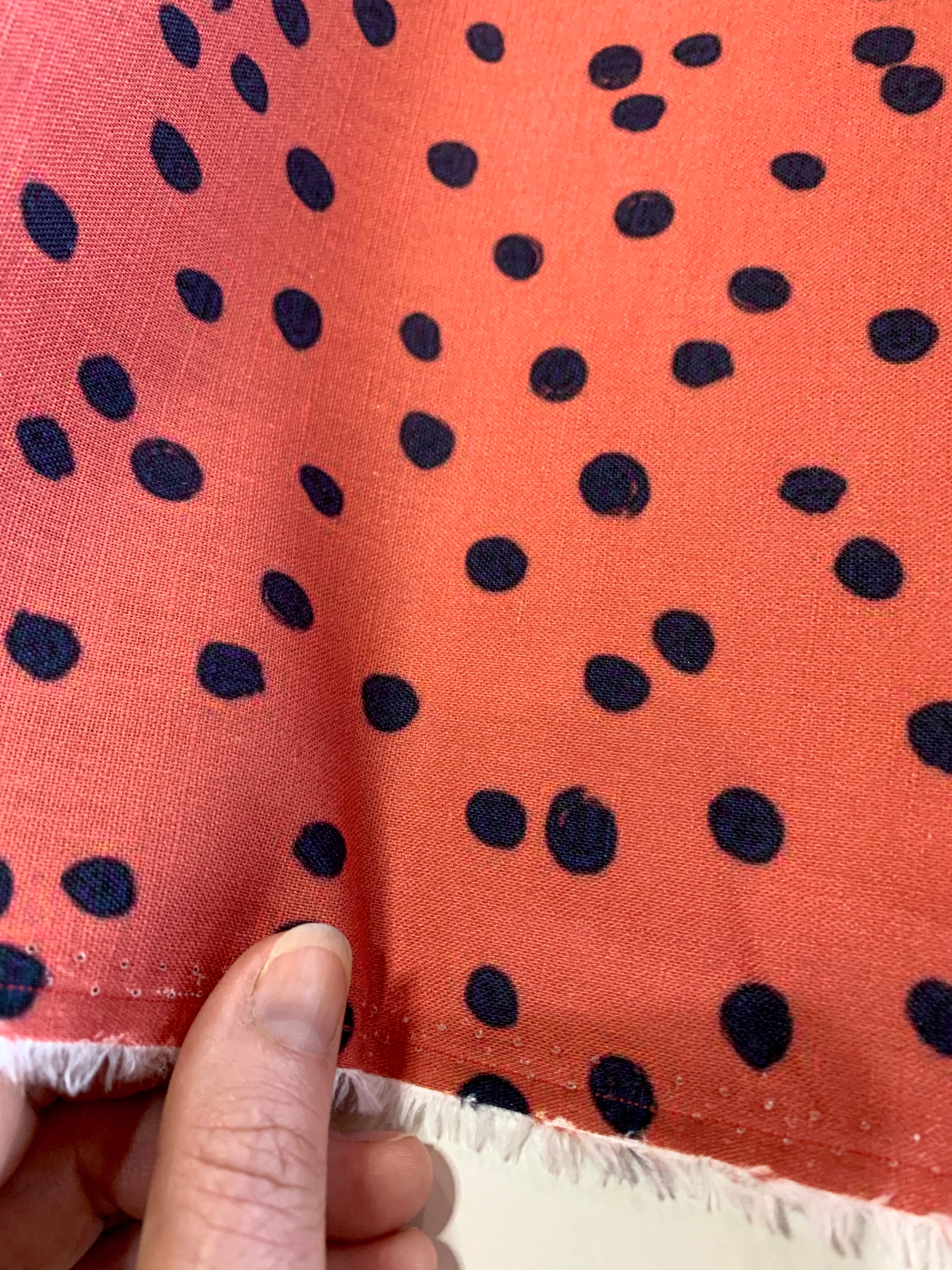 Caramel Spots cotton linen (5753182519449)