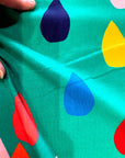 Colour Drops (dark mint) Cotton Jersey (CUT PIECE 1.5M $20)