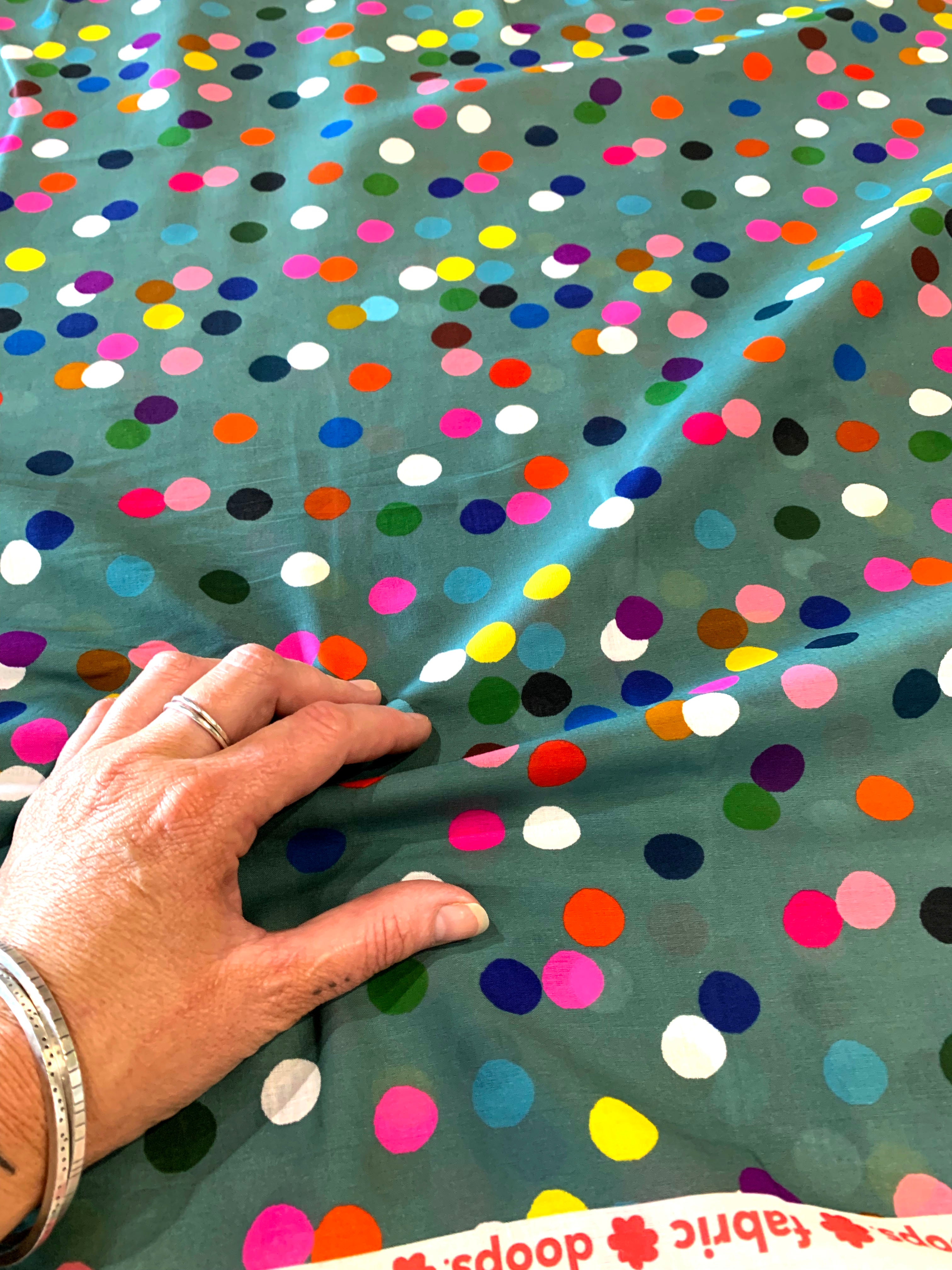Confetti (dark mint) Cotton Voile(CUT PIECE 1.7M $20)