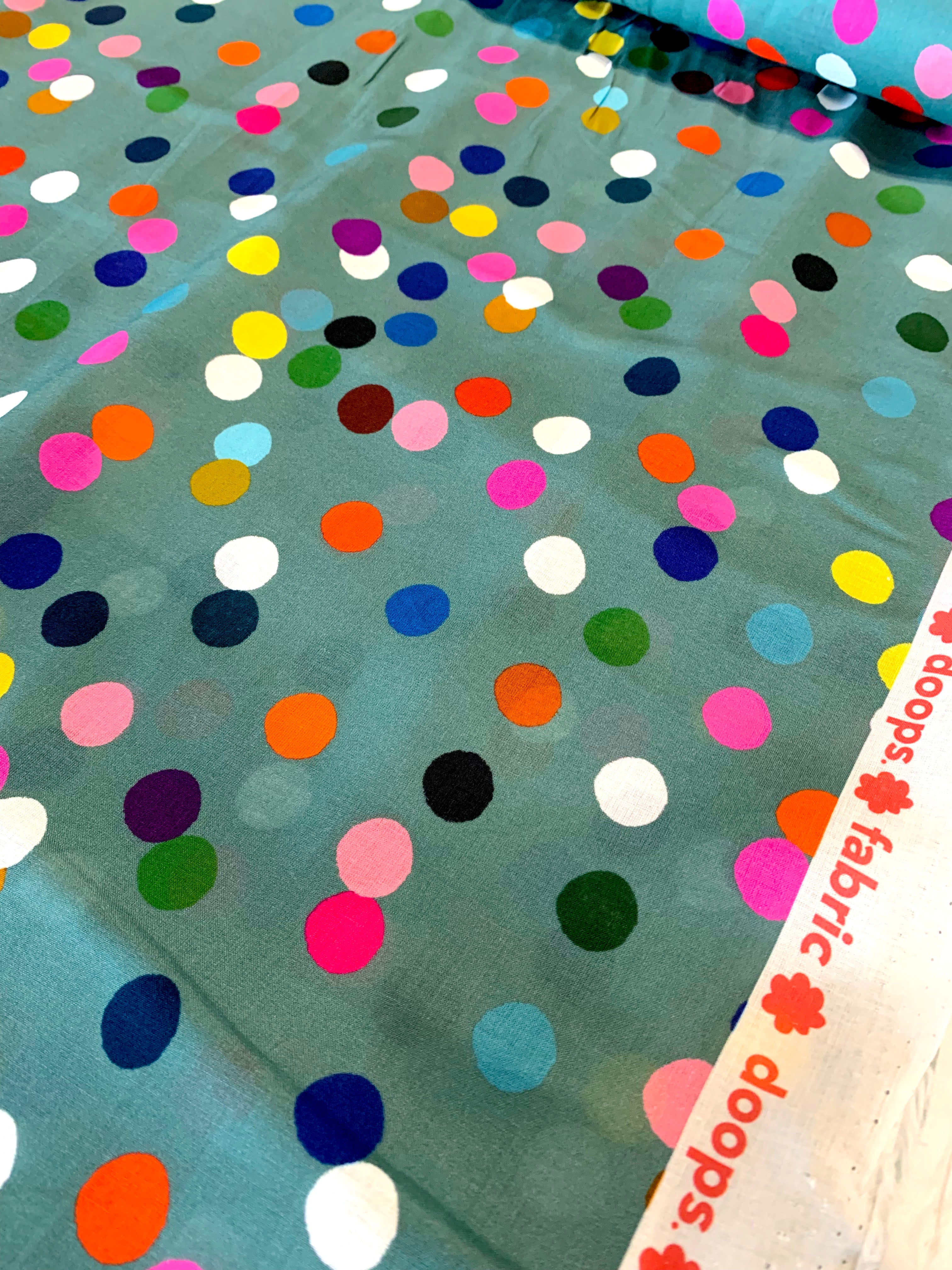 Confetti (dark mint) Cotton Voile(CUT PIECE 1.7M $20)