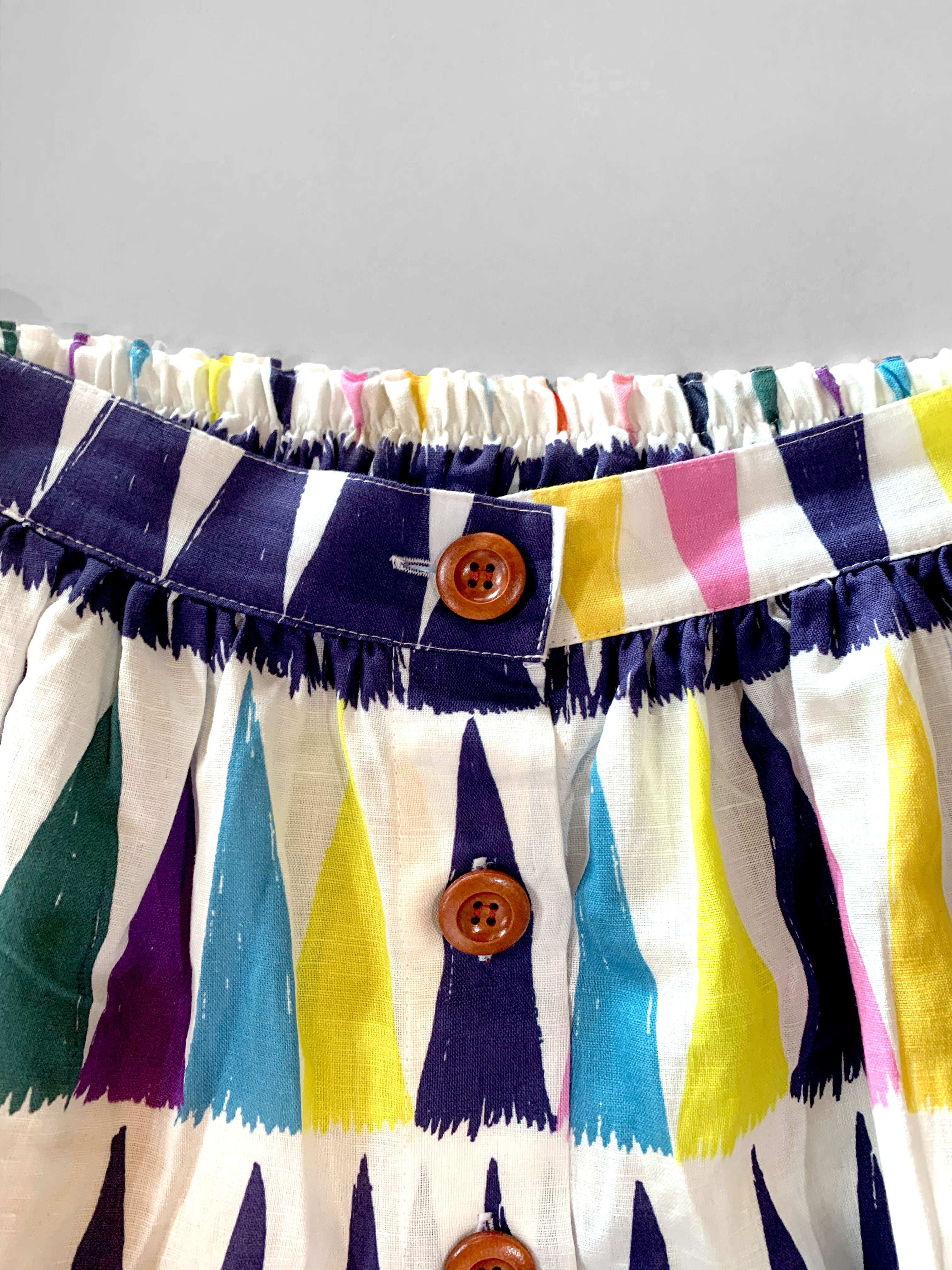 Kooki 100% linen cotton skirt (5814665609369)
