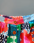 Kooki Patchwork 100% linen cotton skirt (5814859038873)