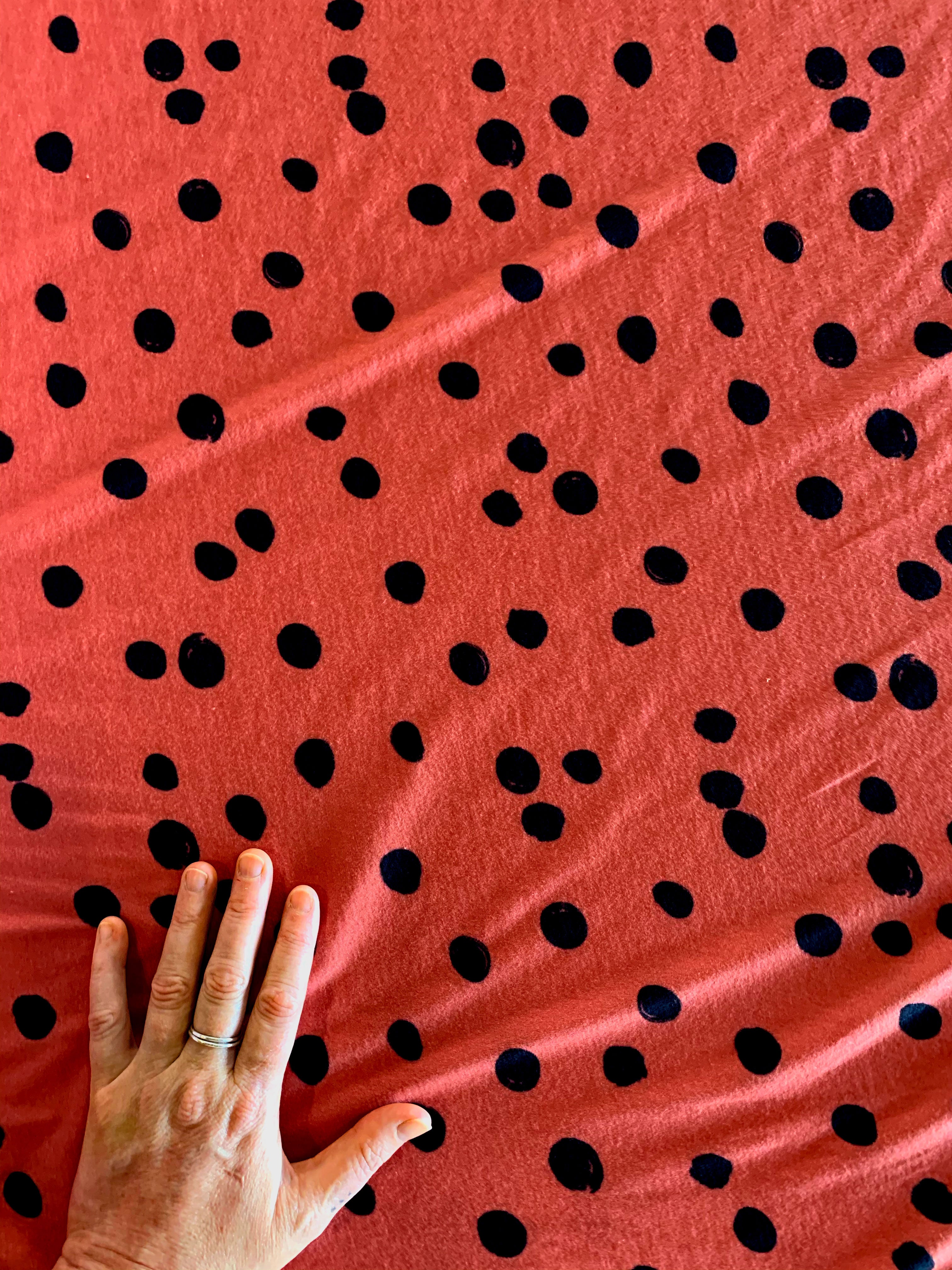 Caramel Spots 100% Organic cotton knit (5849635946649)