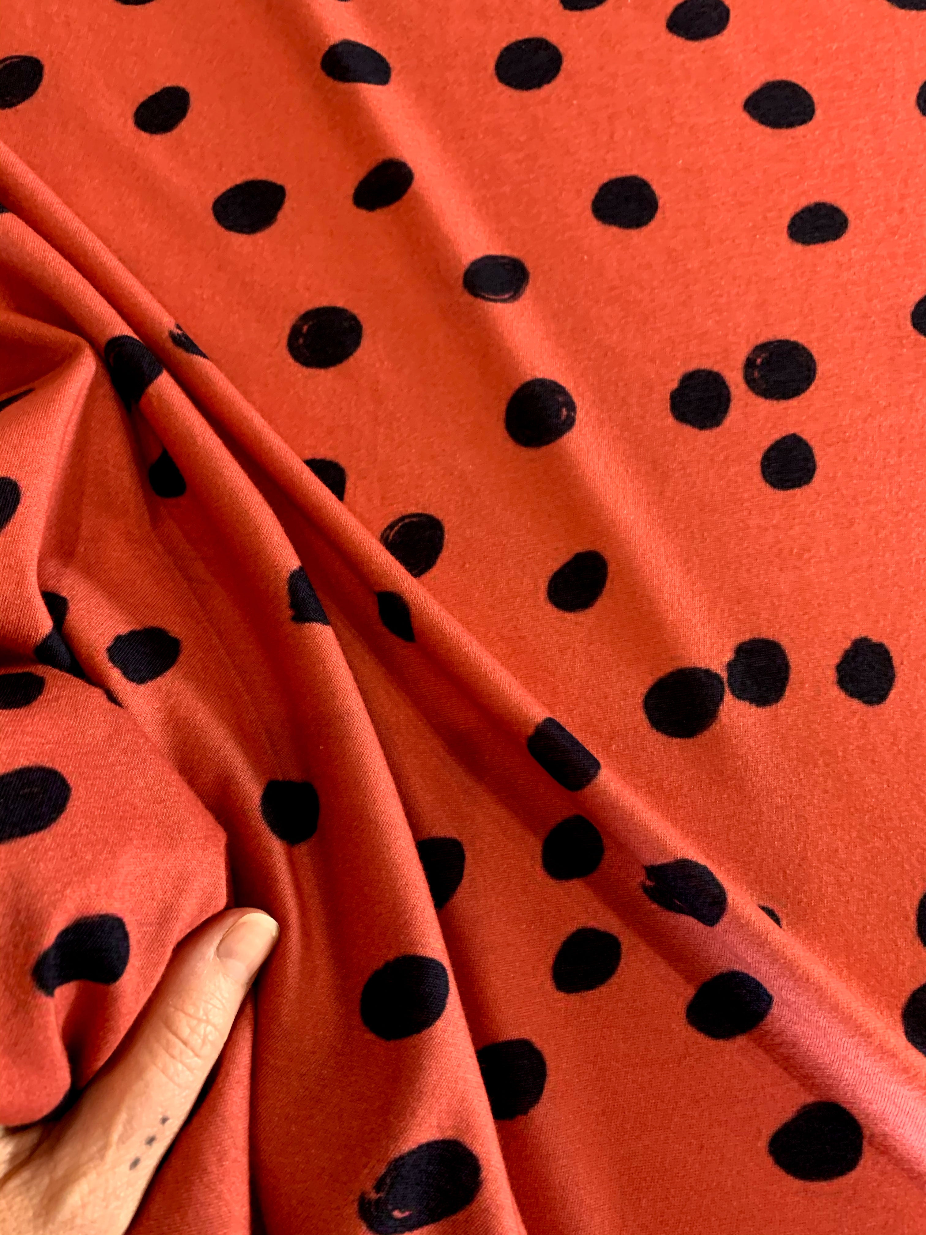 Caramel Spots 100% Organic cotton knit (5849635946649)