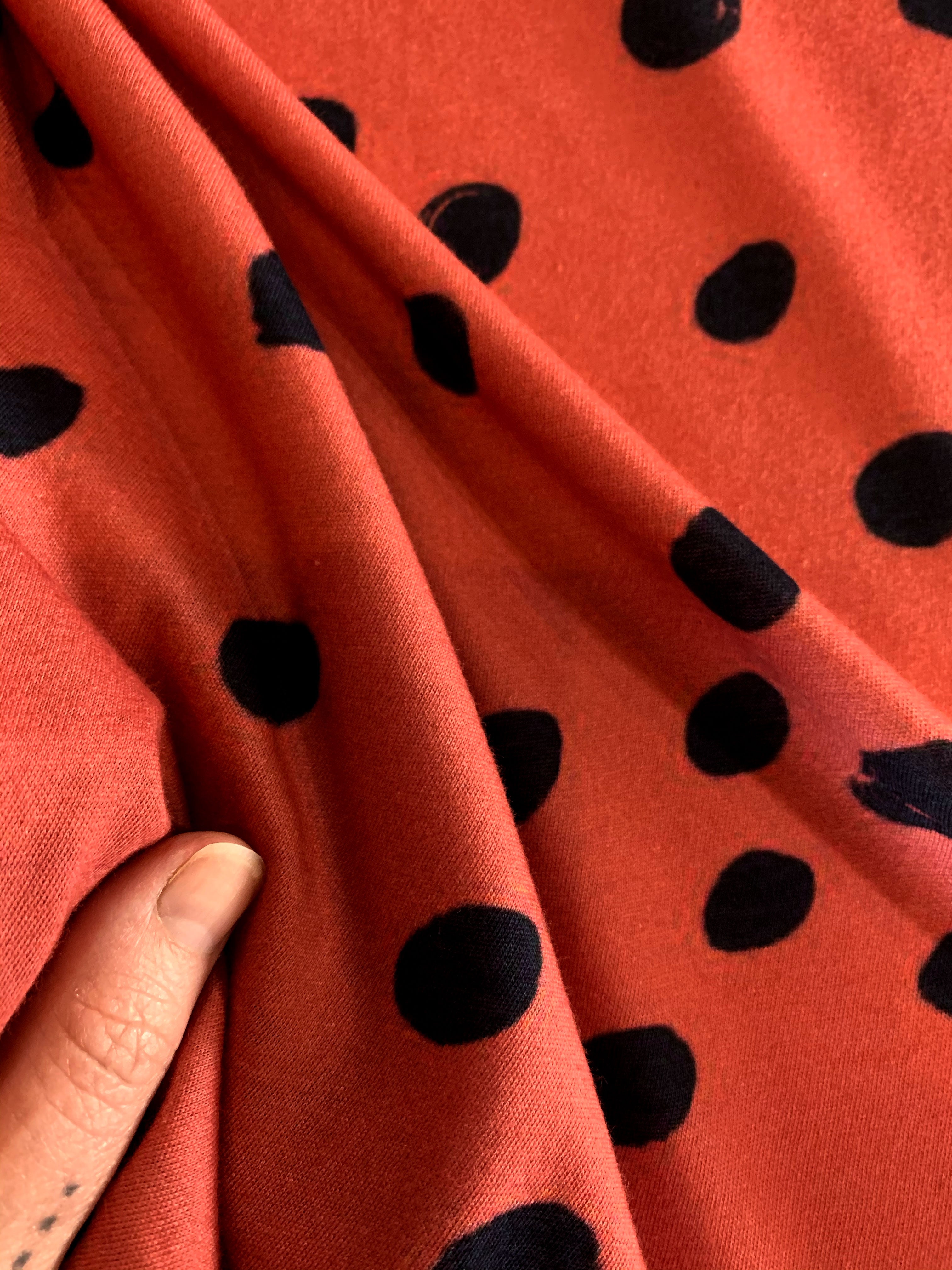 Caramel Spots 100% Organic cotton knit (5849635946649)