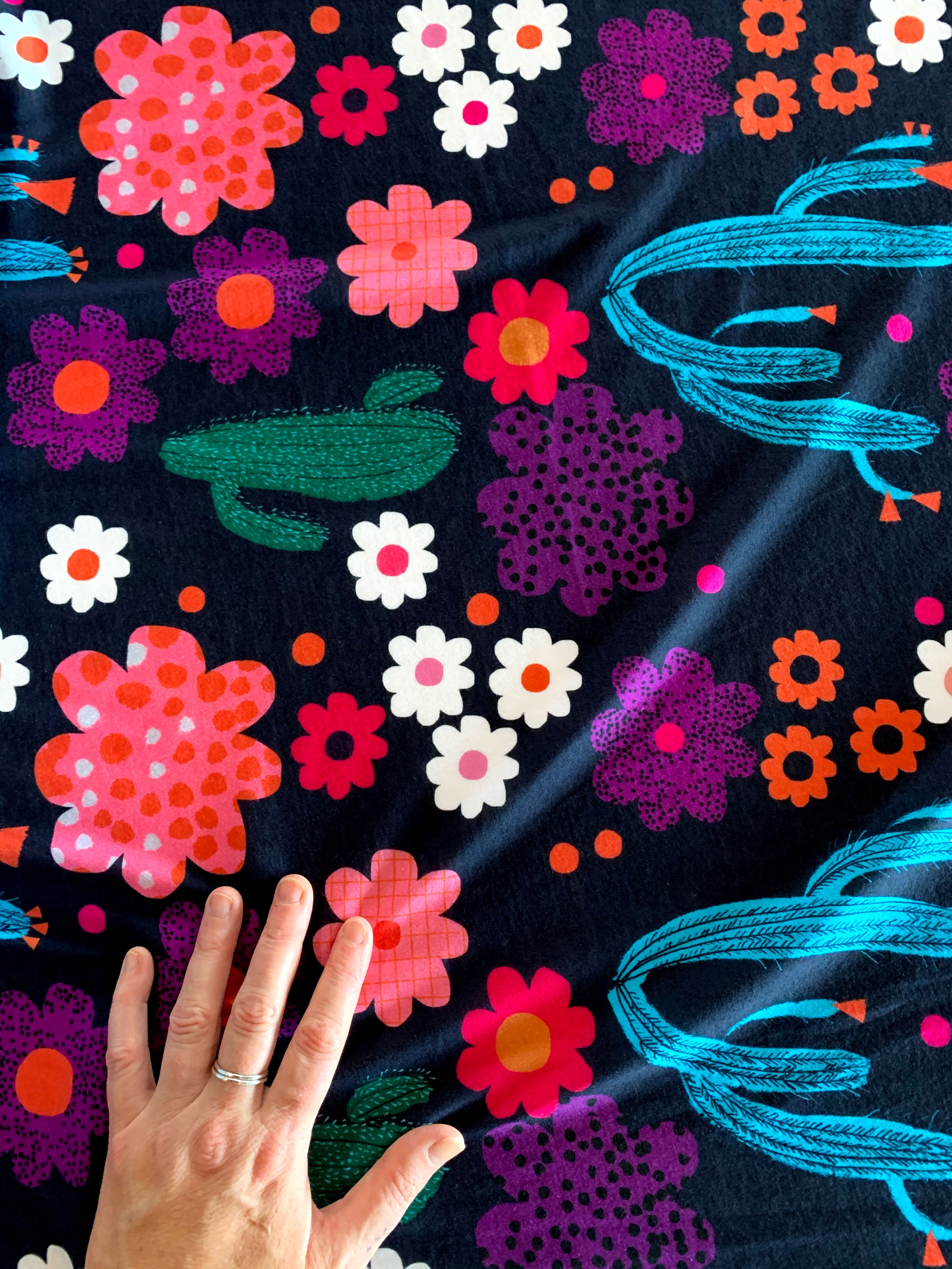 Cactus Bloom 100% Organic cotton knit (5759452905625)