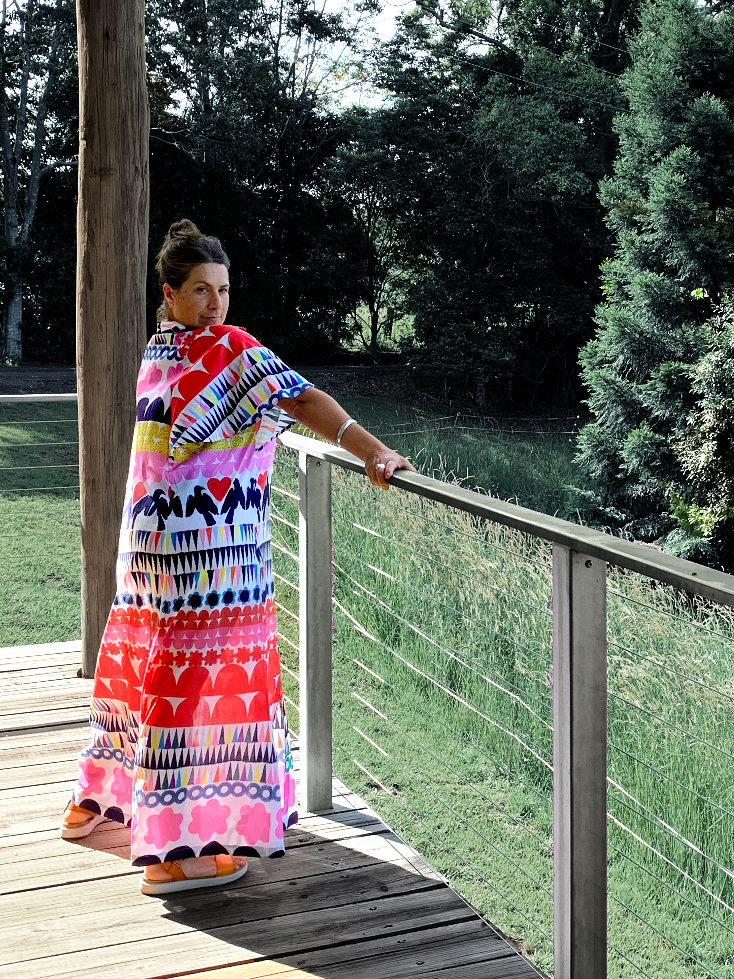 Red Kooki  dress 100% lawn cotton (6162033574041)