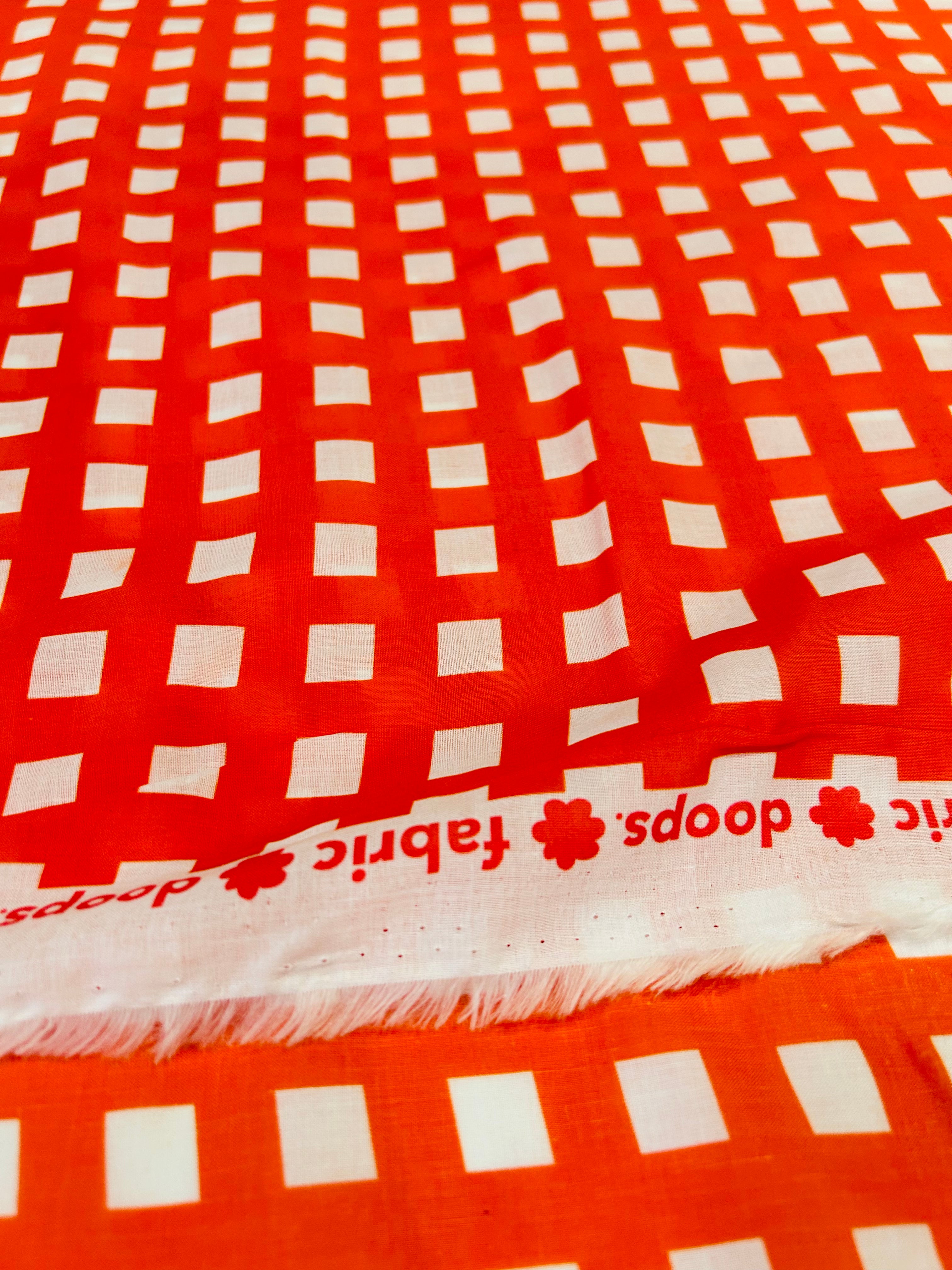 Red Check 100% voile cotton (FABRIC PIECE 1.7M $22)