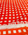 Red Check 100% voile cotton (FABRIC PIECE 1.7M $22)