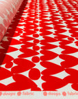 Sweet Red Love organic cotton linen