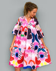 Peach Kooki  dress 100% lawn cotton (5817464258713)
