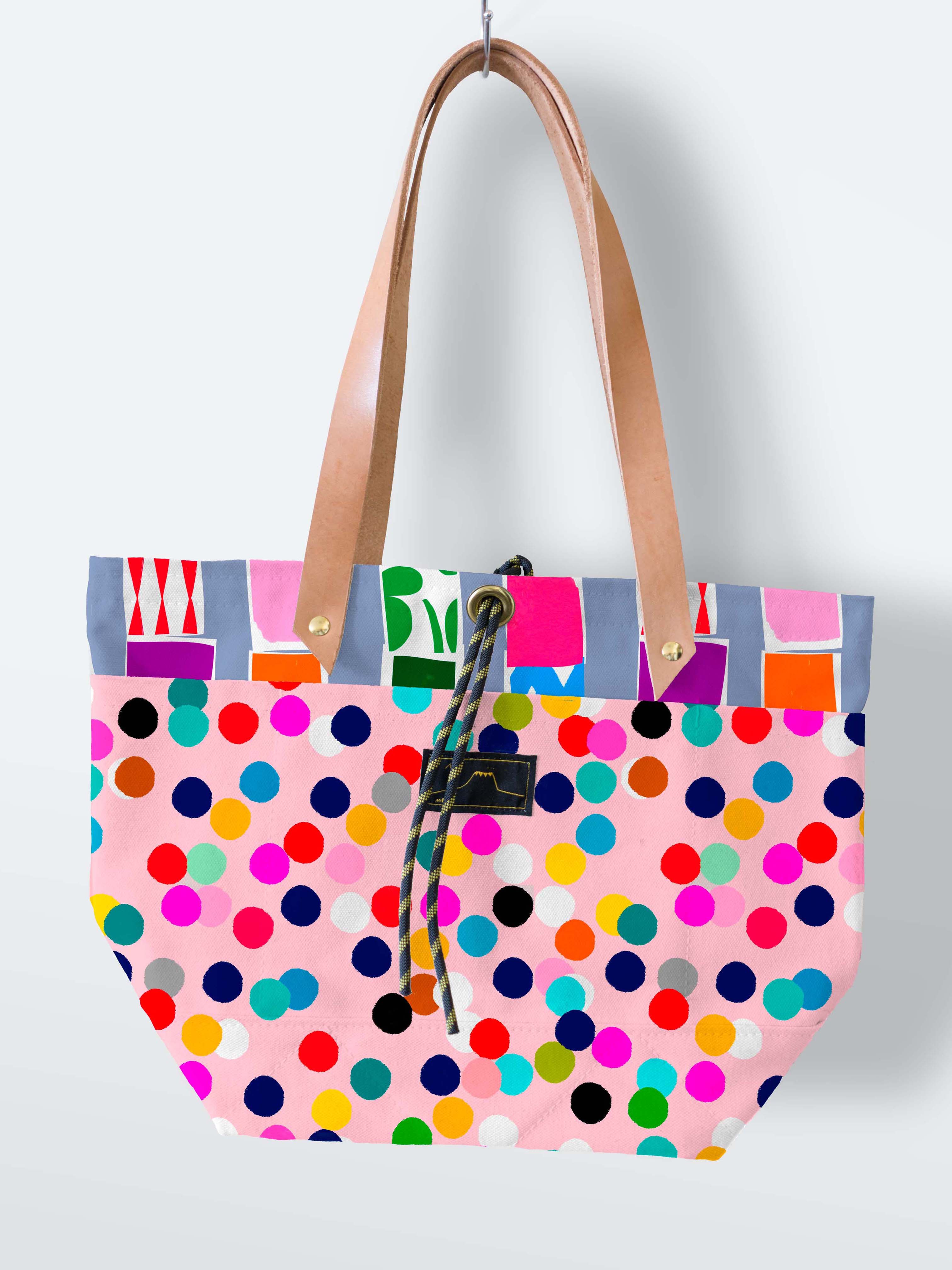 Confetti (peach) 100% cotton jersey