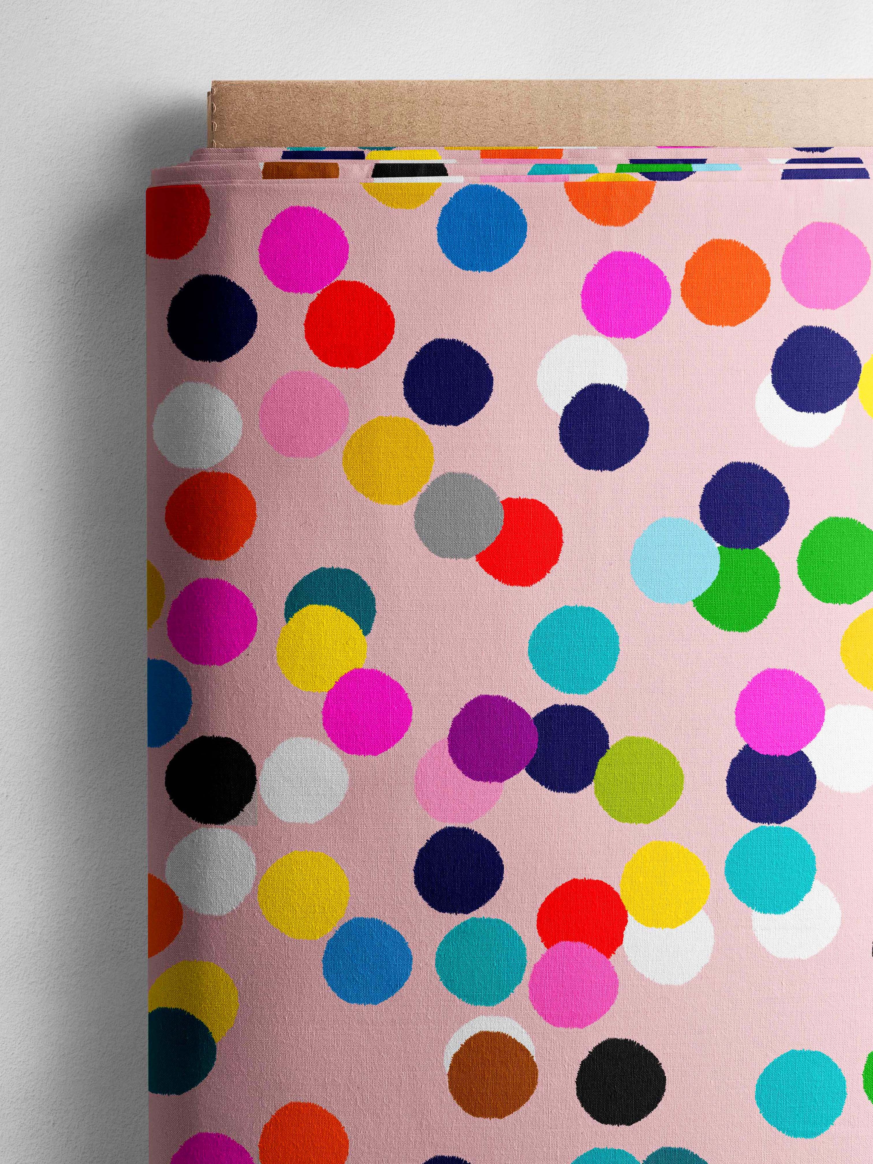 Confetti (peach) 100% cotton jersey
