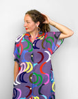 LAST ONES Colourful Ripples Dress 100% Lawn Cotton