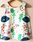 Fishy Garden 100% Organic Cotton Knit Ladies Top - designed by Doops Designs (9382111496)
