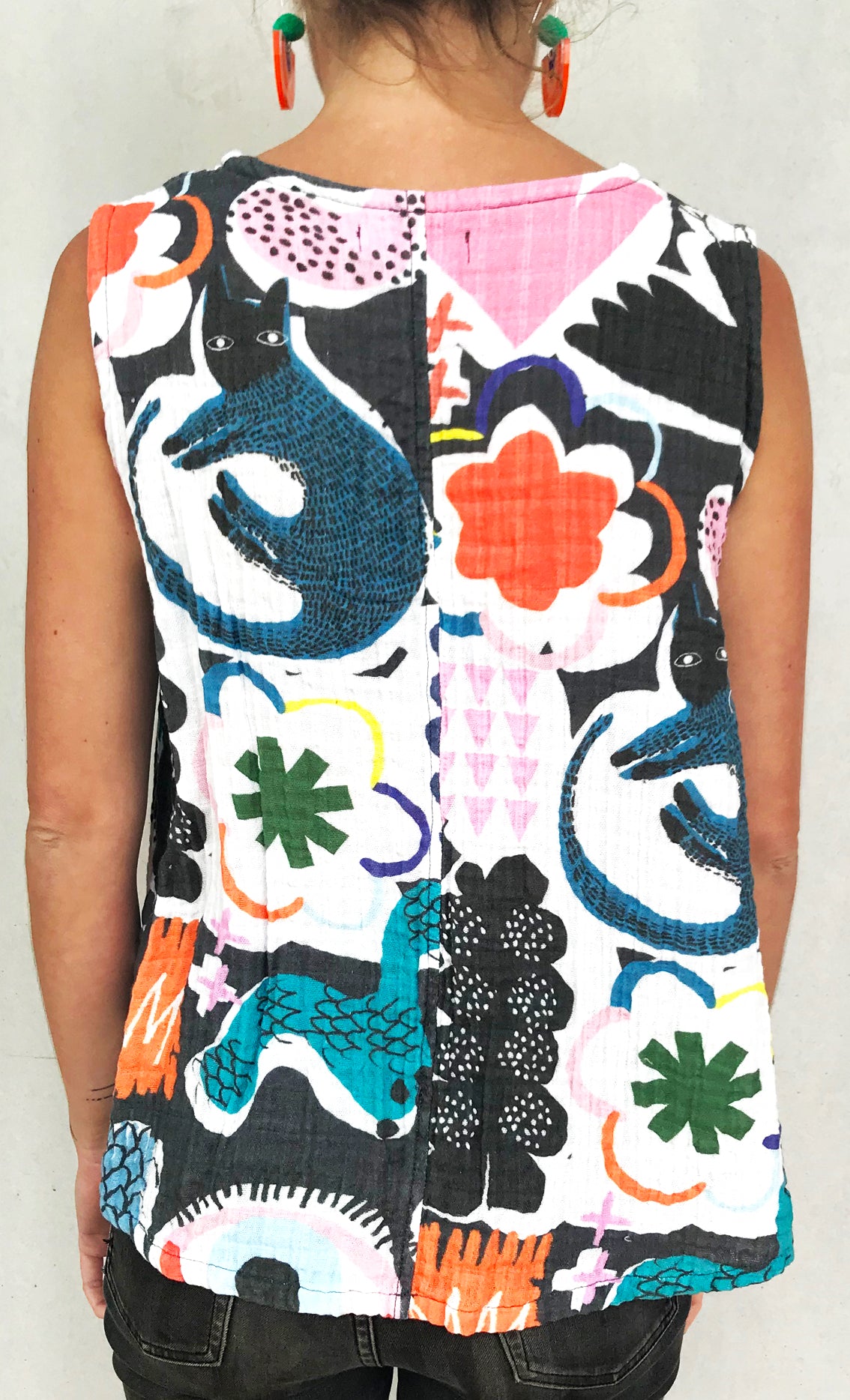 Doops Play 100% organic sweet pea gauze sleeveless top (white) & A FEW ORGANIC JERSEY'S LEFT (1508050468960)