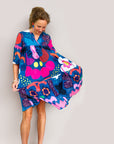 Blue Kooki dress 100% lawn cotton (5821662888089)