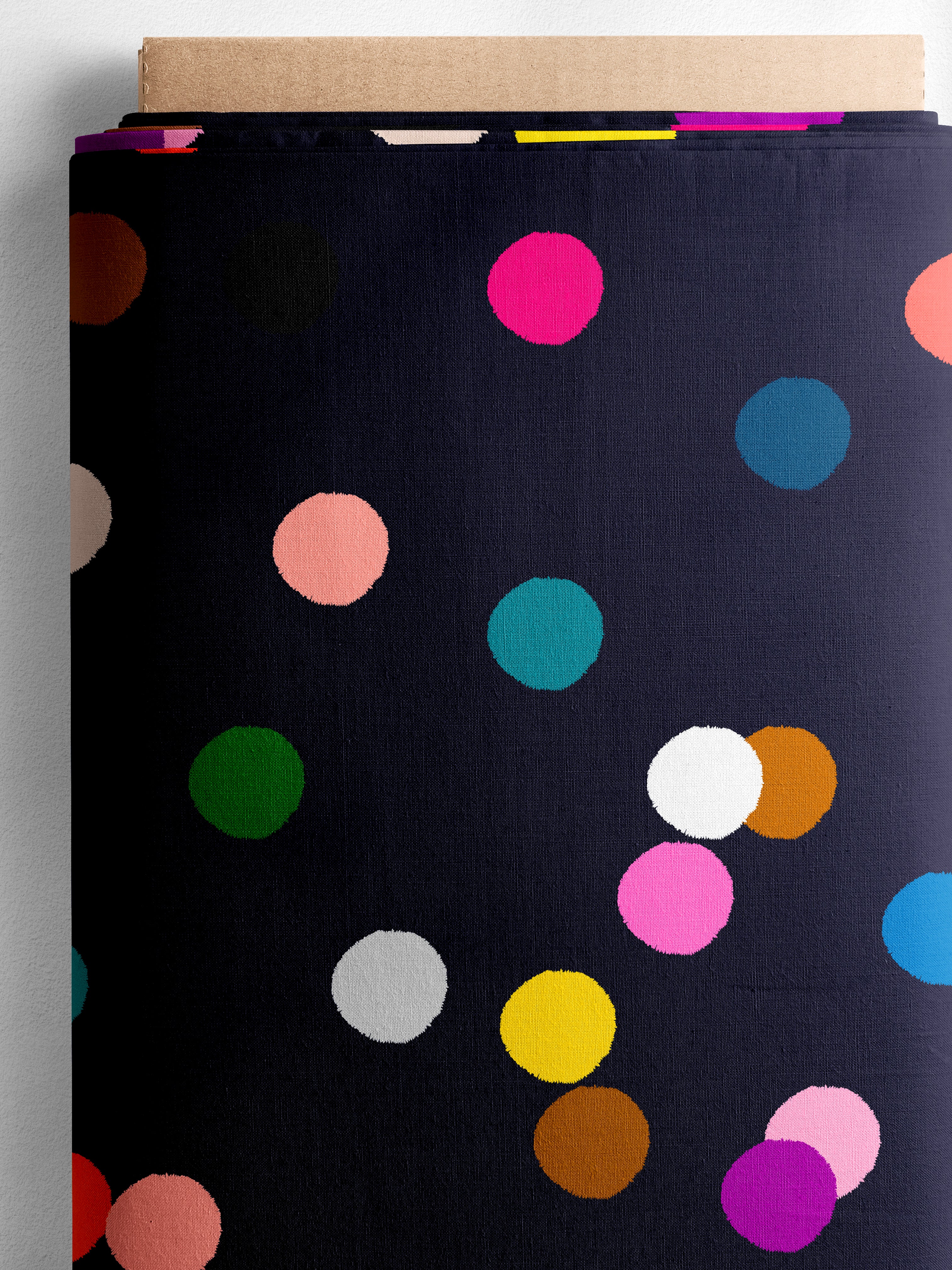 Confetti (dark navy) 100% cotton jersey  (CUT PIECE .50CM $5)