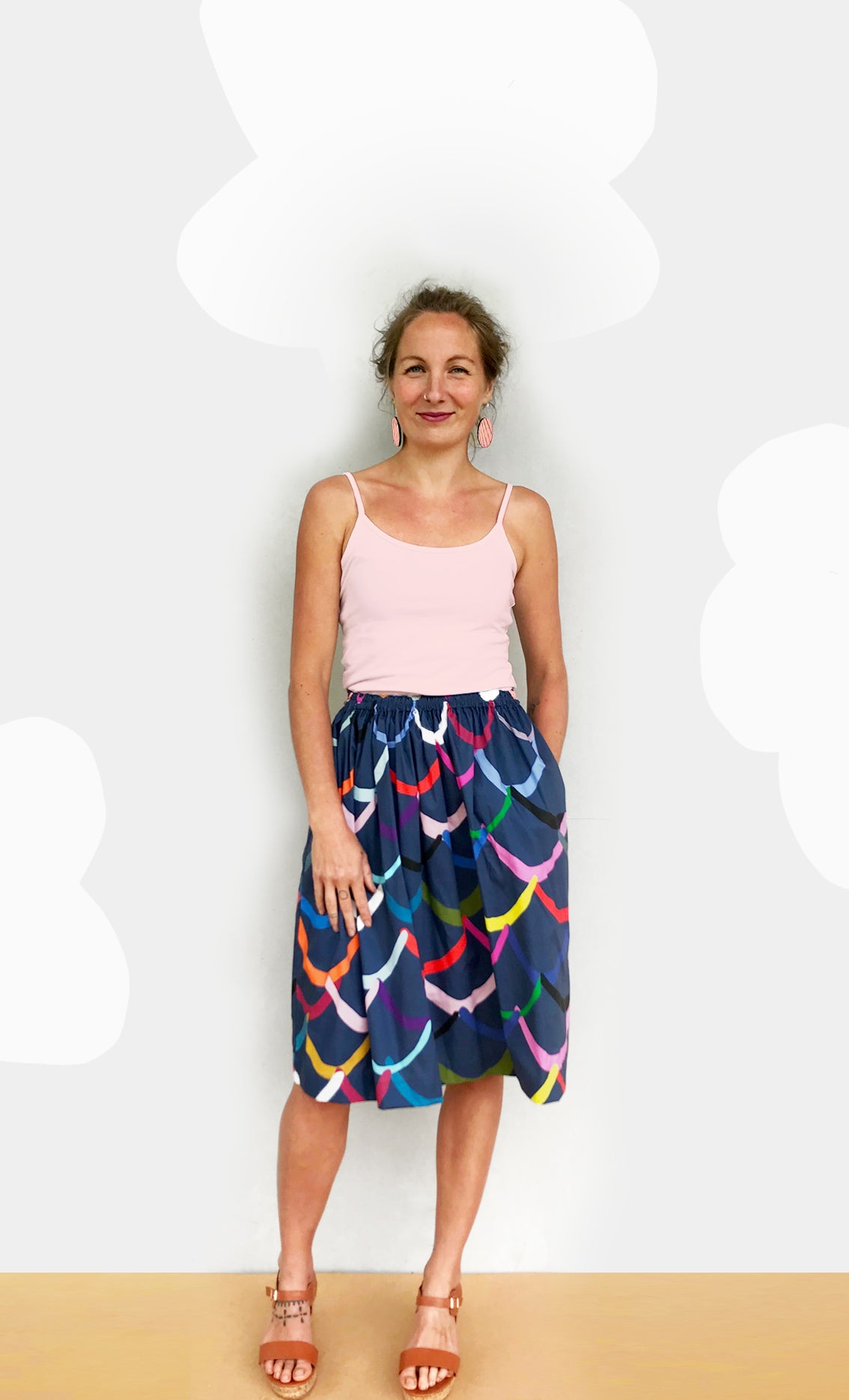 Wave 100% organic cotton skirt (743854506080)