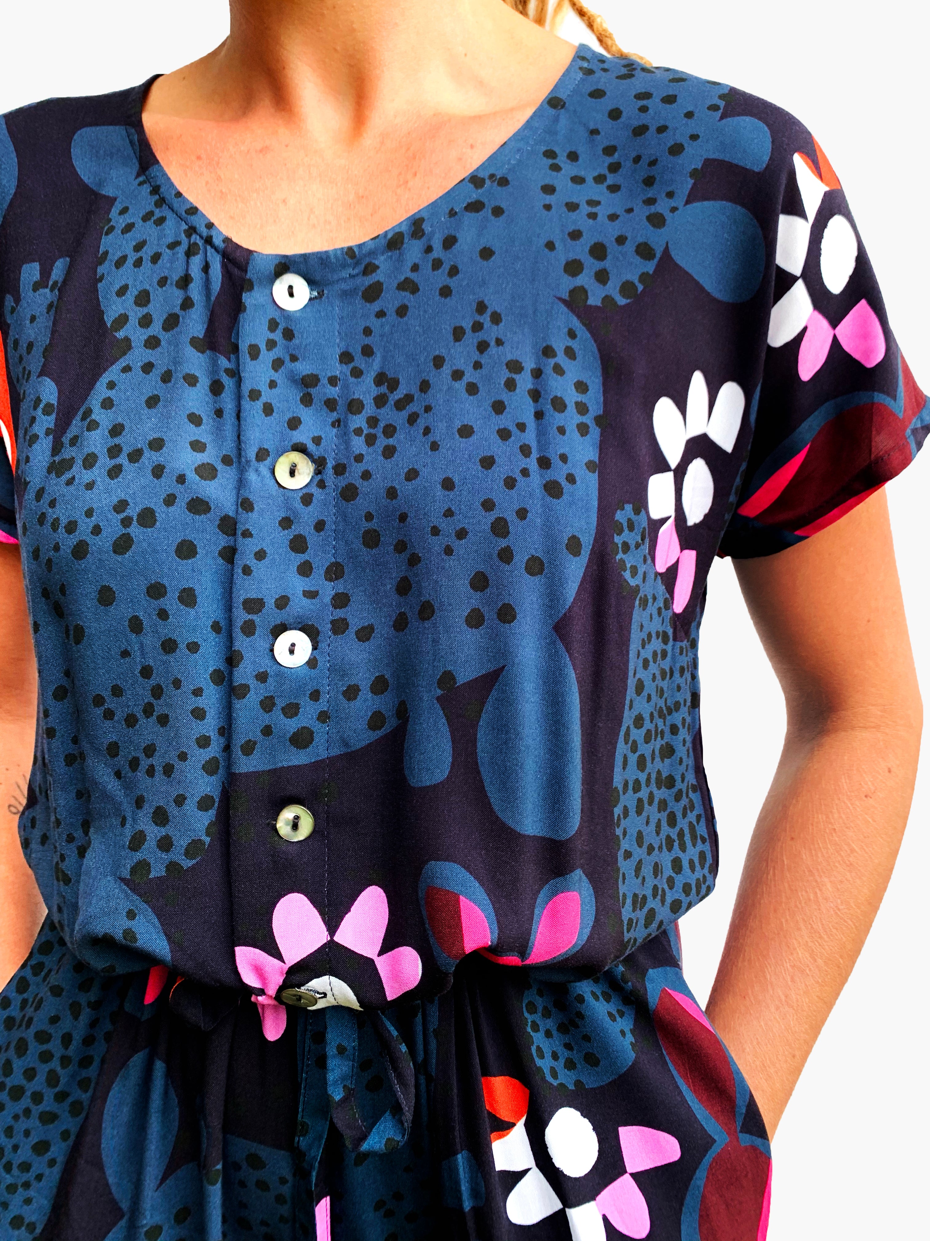 Blink Cacti 100% cotton jumpsuit (4637895262304)