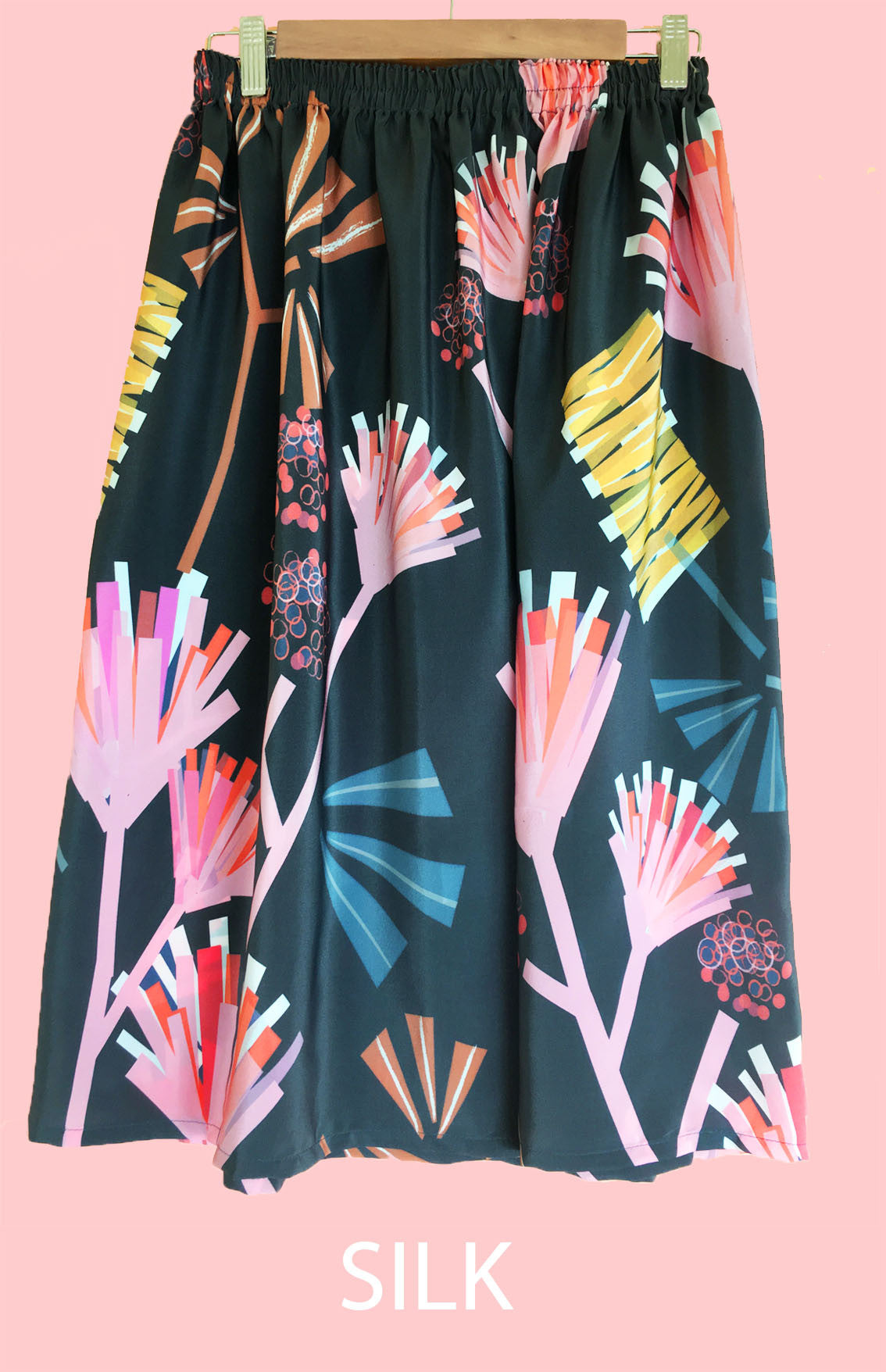 Mauve Protea SILK skirt (SECONDS) (9430178120)