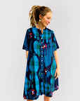 Blink Cactus 100% cotton dress with tie (4636297789536)