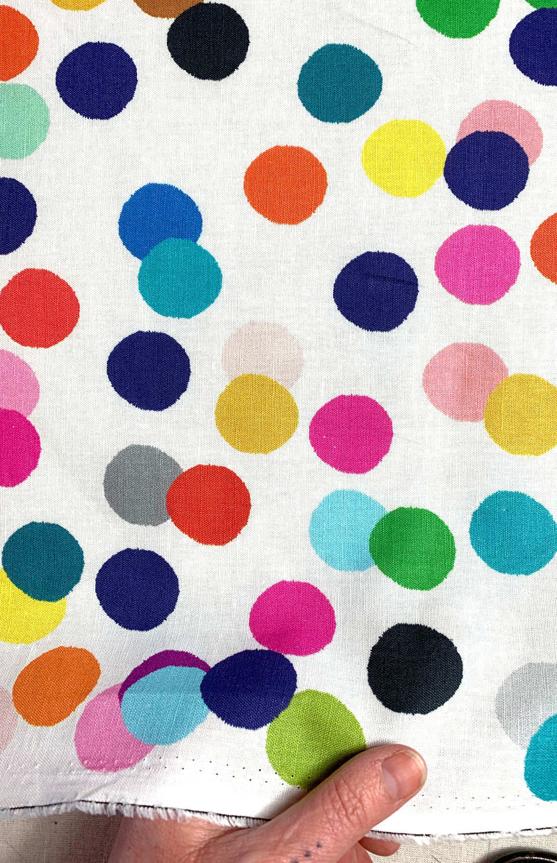 NEW Confetti cotton linen per metre (larger print) (4477045473376)