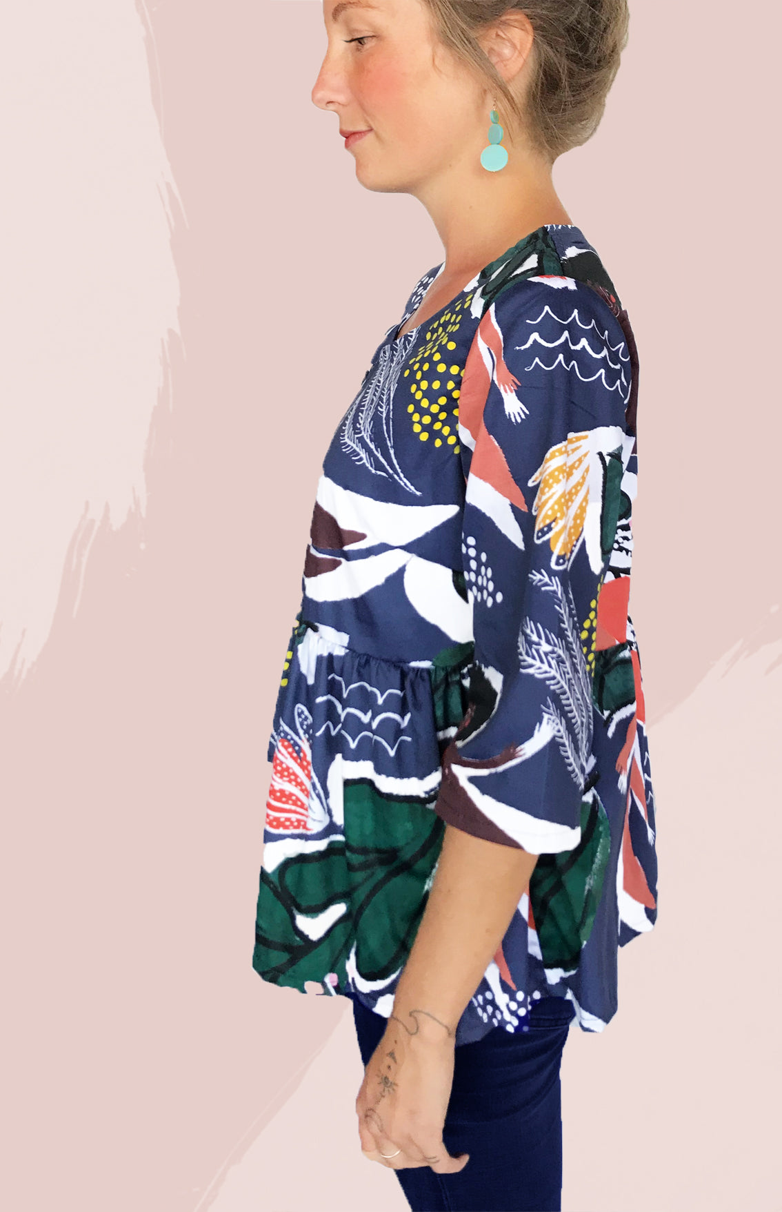 SALE Bathing Godesses 100% organic cotton top (1401654444128)