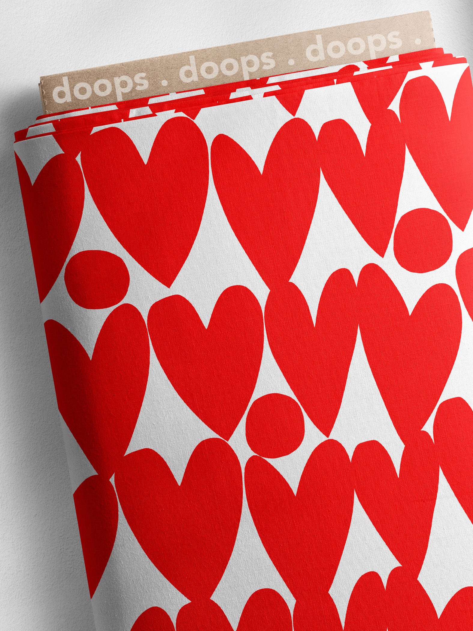 Sweet Red Love organic cotton linen