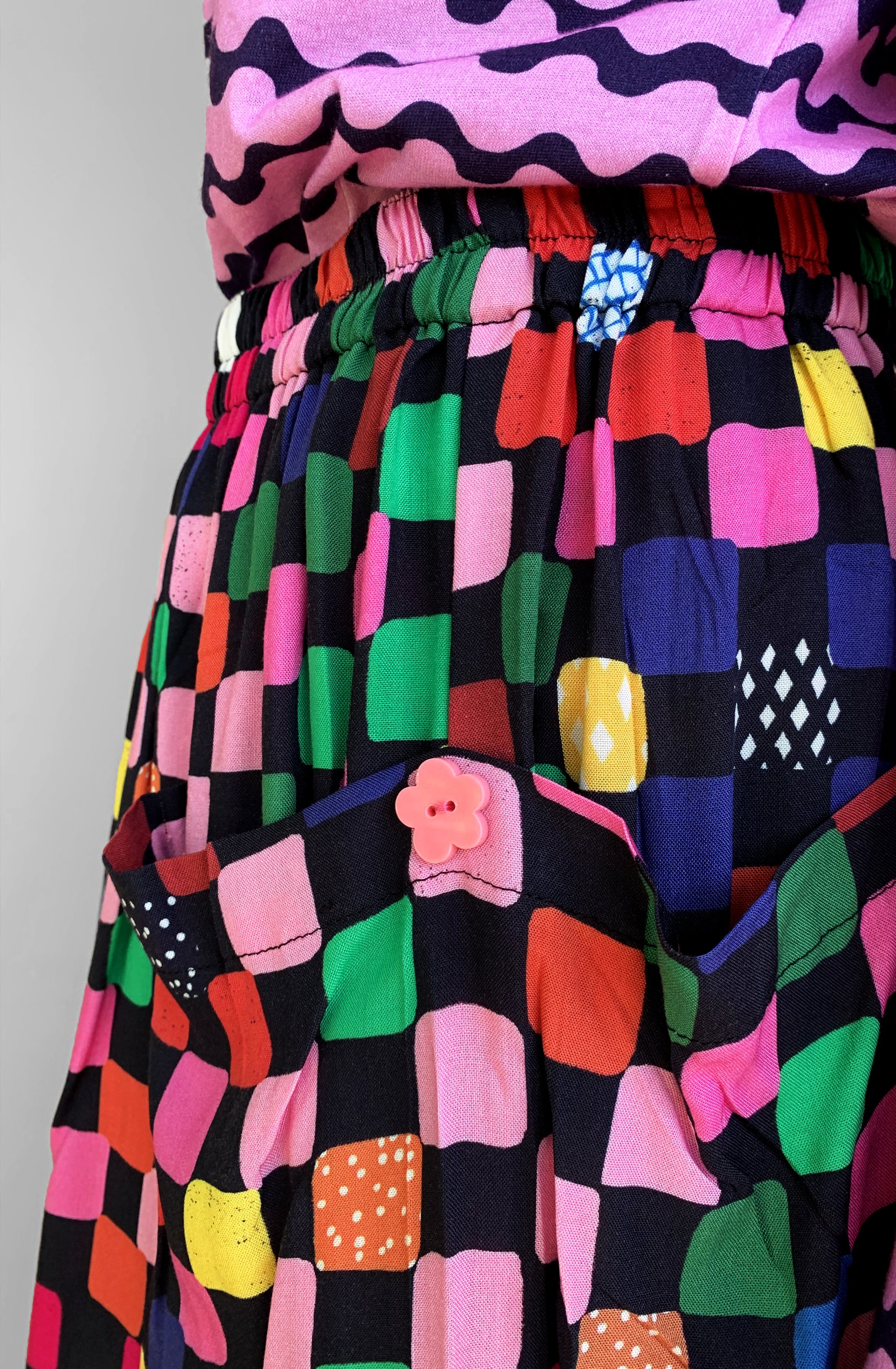 Check Bomb 100% cotton skirt (6858812719257)