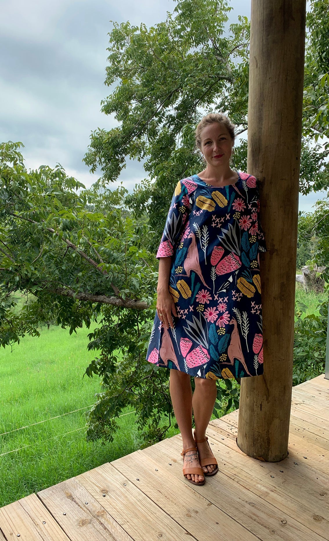 Cowley Fields dress cotton/linen (743499366496)