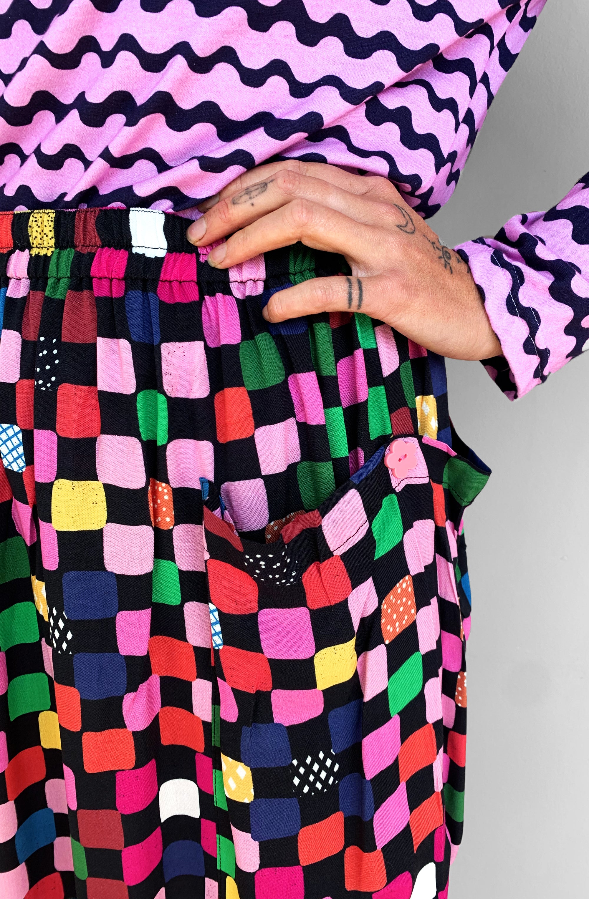 Check Bomb 100% cotton skirt (6858812719257)