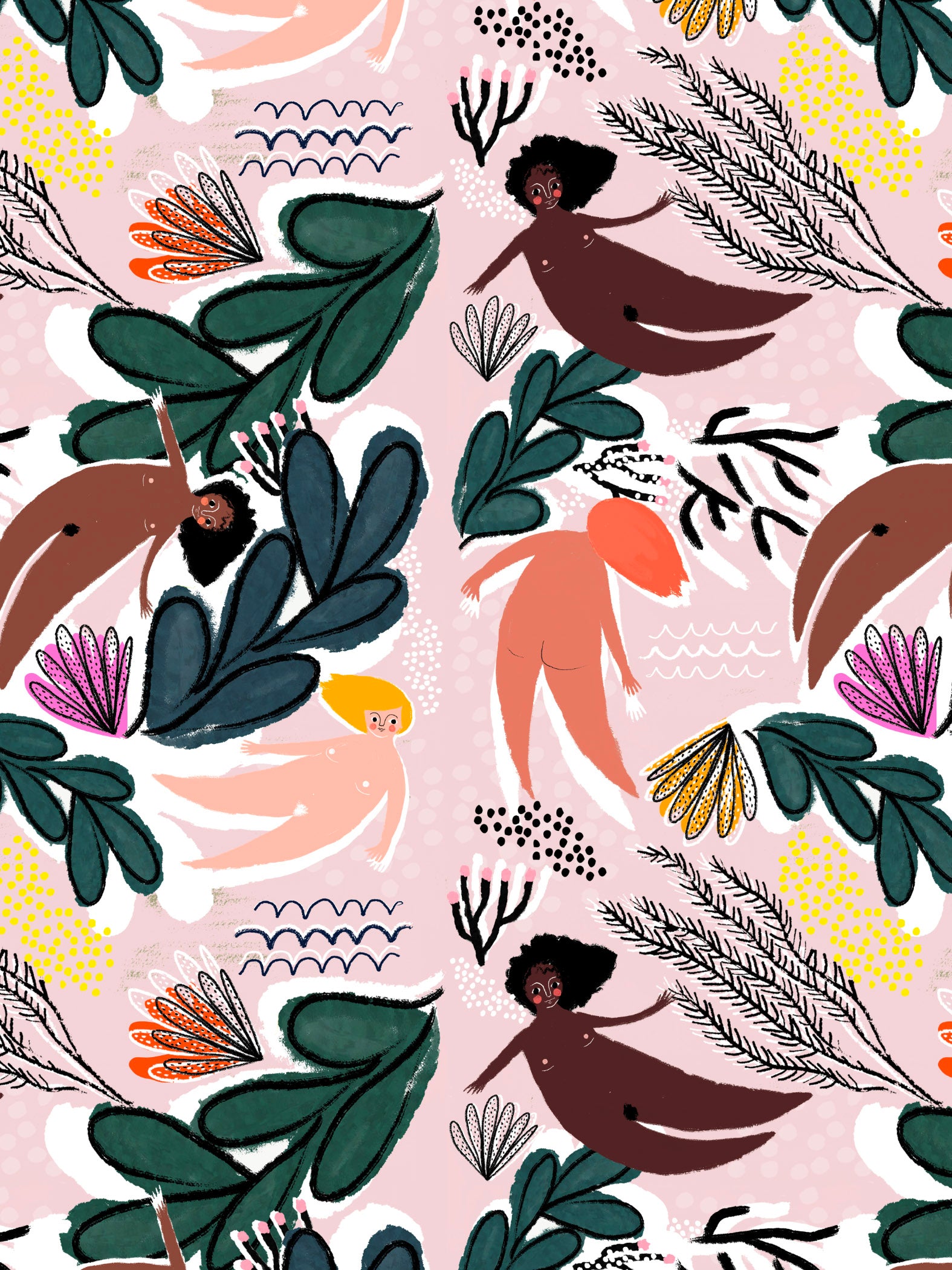 Bathing Seaweed Ladies (light version) viscose crepe
