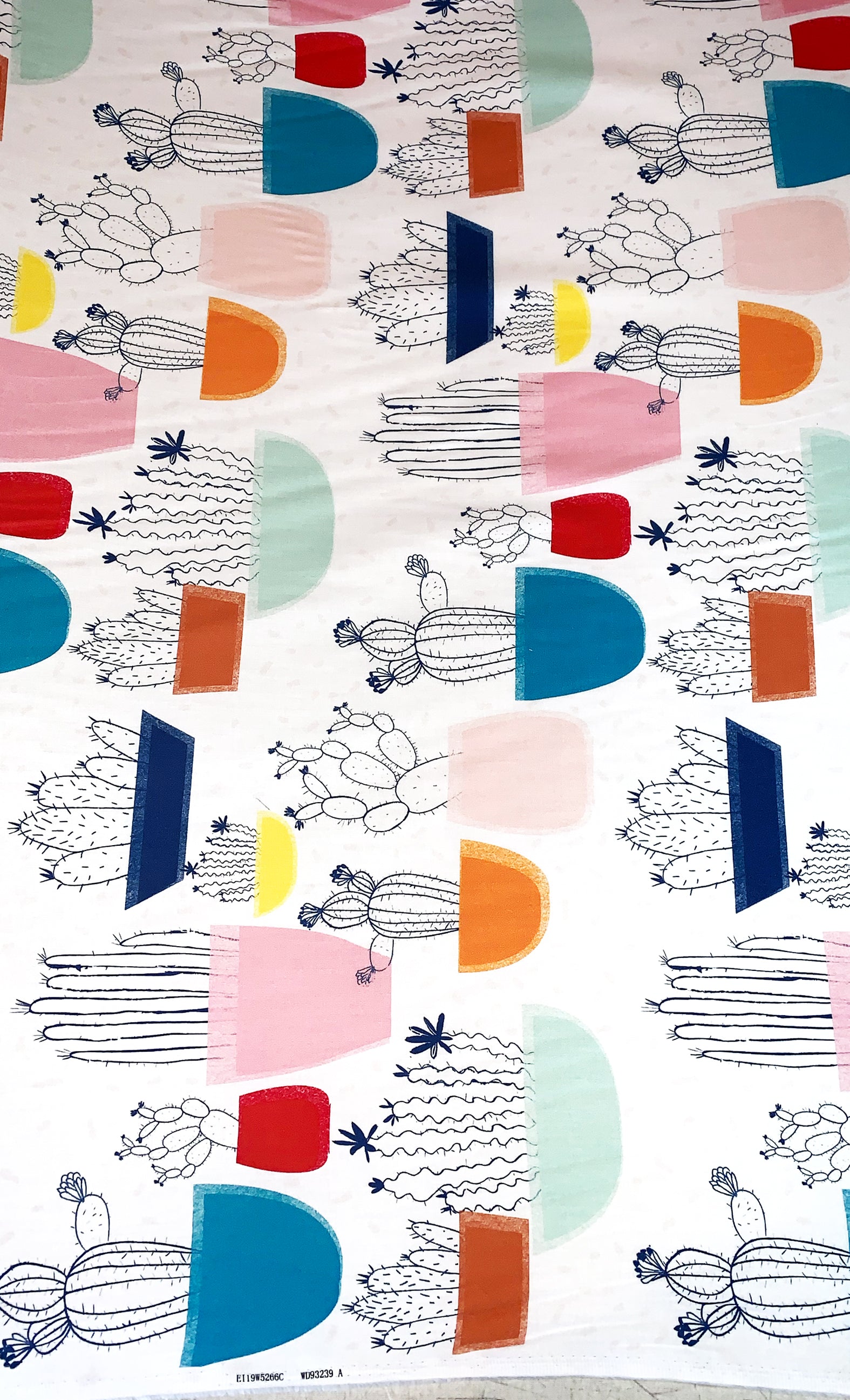 Pot Plant Cacti 100% cotton satin (4459274240096)