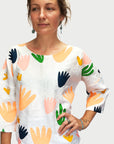 Blooming Cacti linen top  (9381905224)