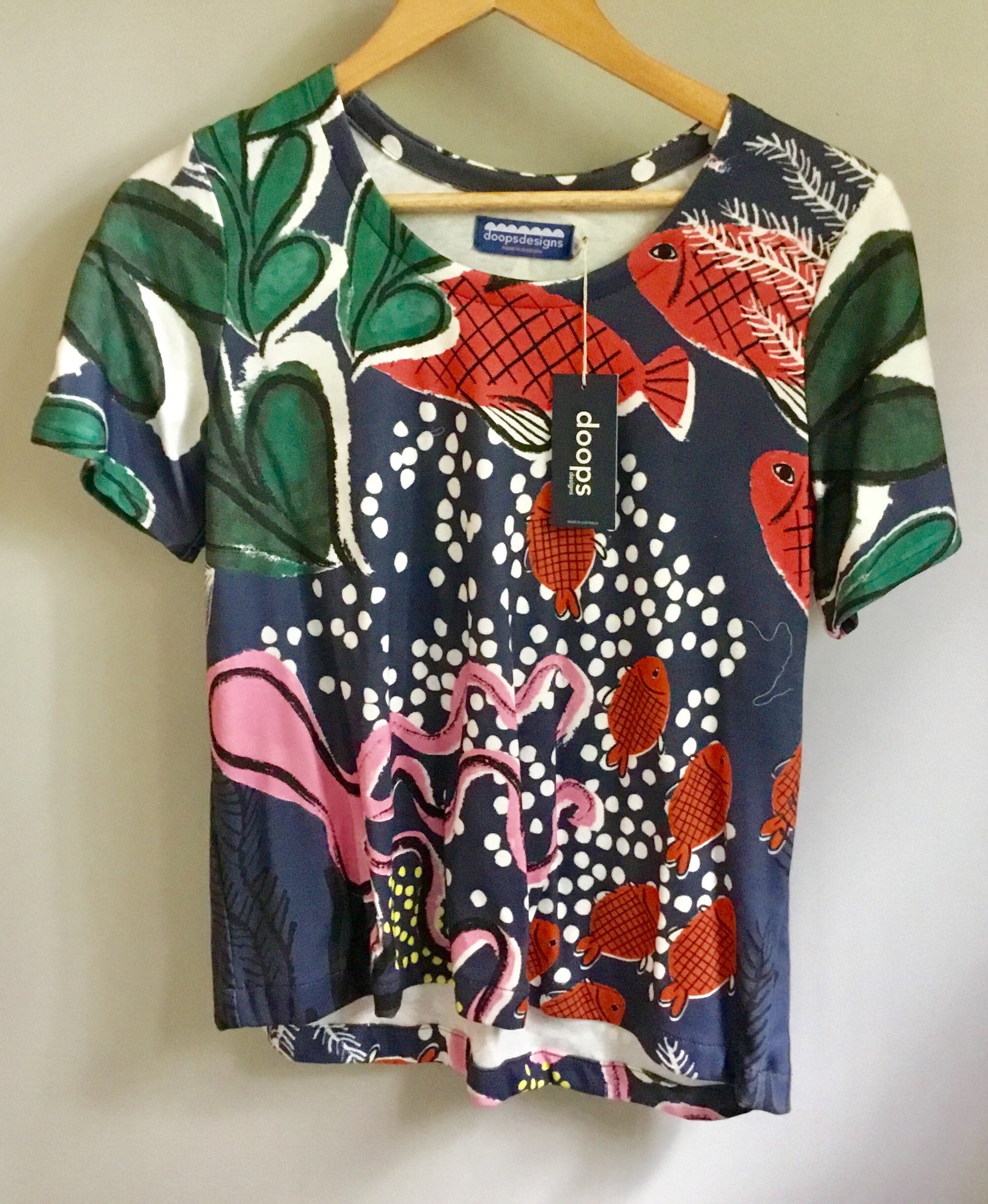 Navy Sea 100% organic jersey top & T’dress (1903453831264)