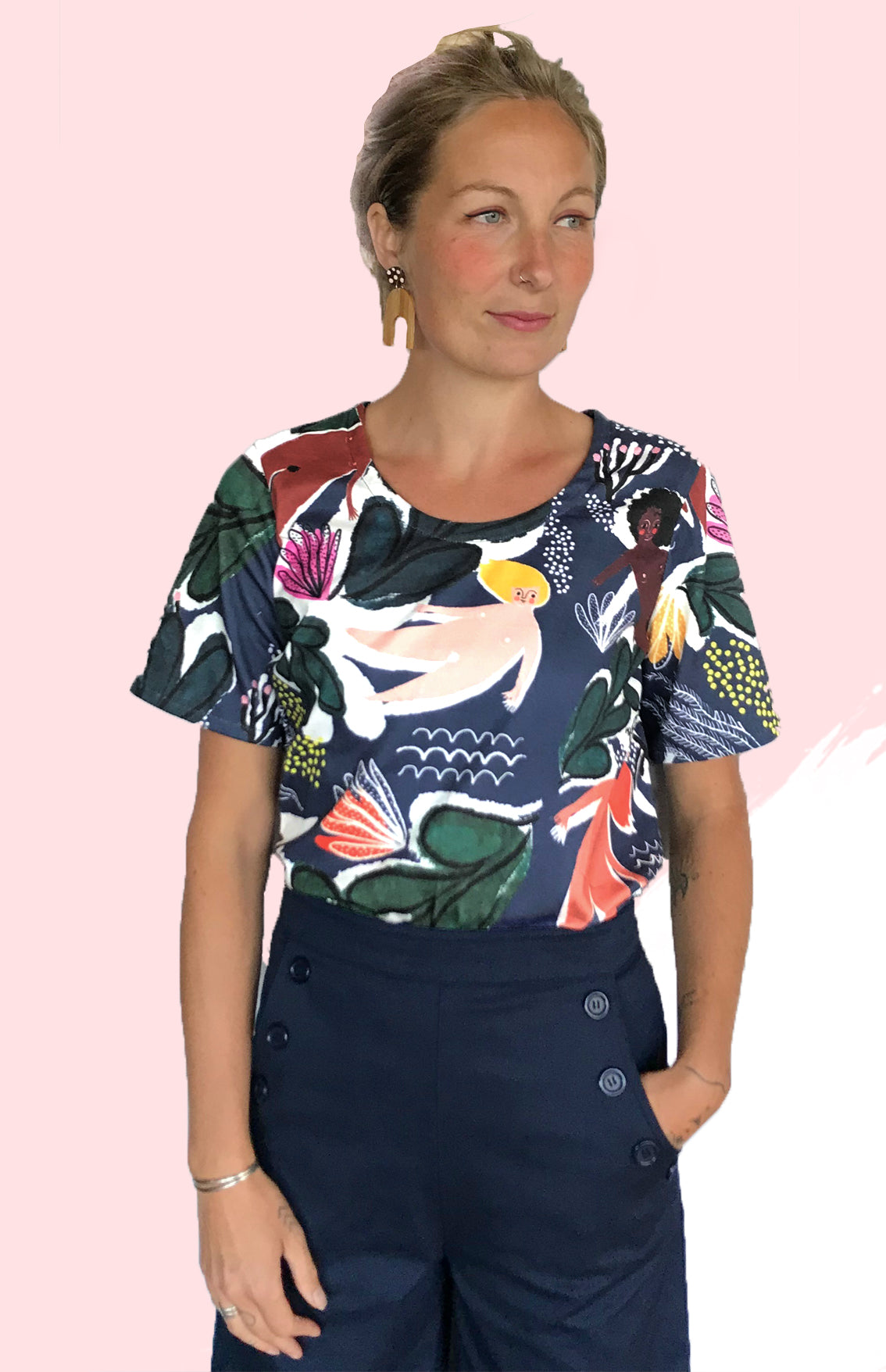 SALE Bathing Godesses 100% Organic Jersey T'shirt or T'dress (1402037960800)