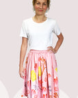 Pink Mauve Protea 100% cotton skirt (332258738206)